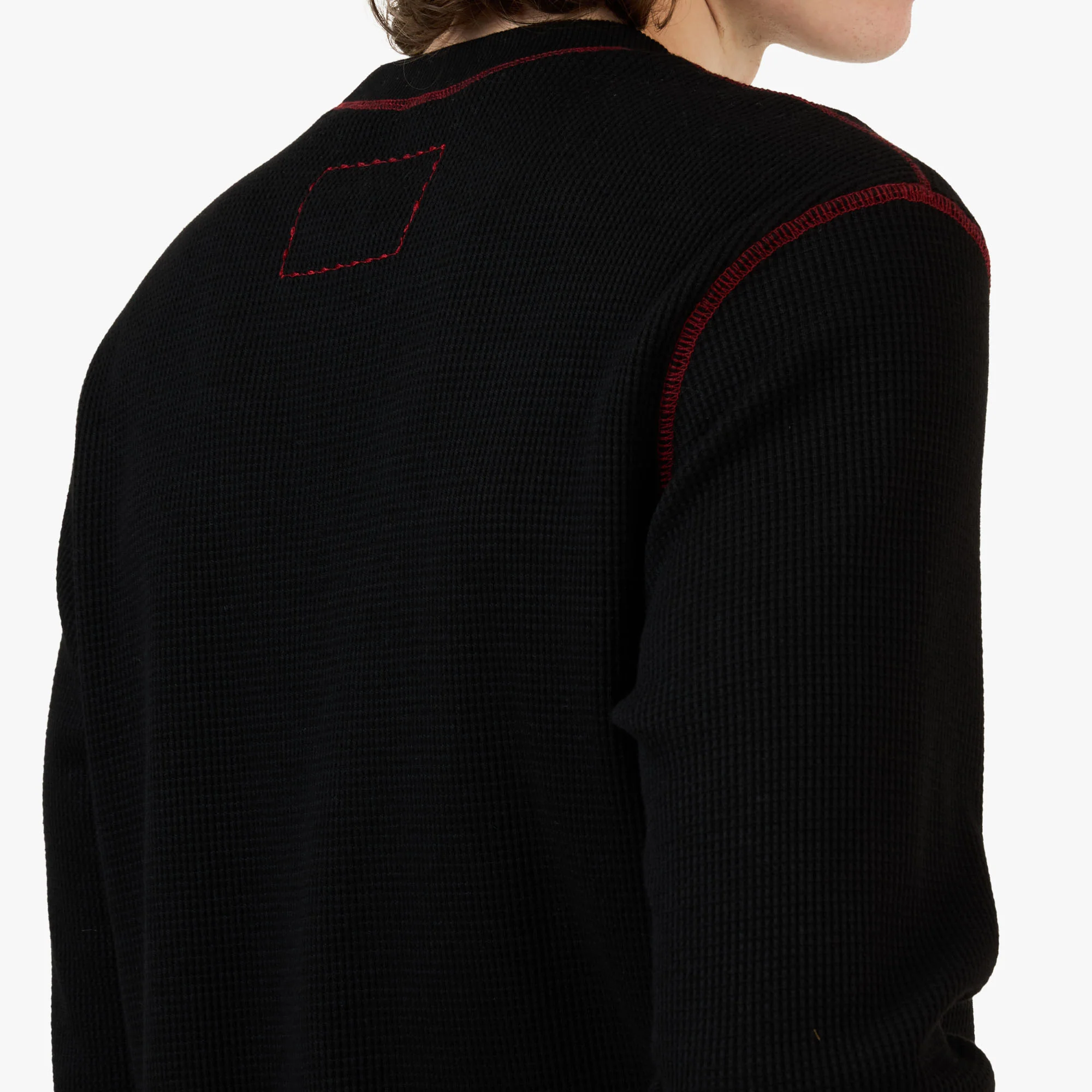 4YE Signature Waffle Top Black / Red - Image 5