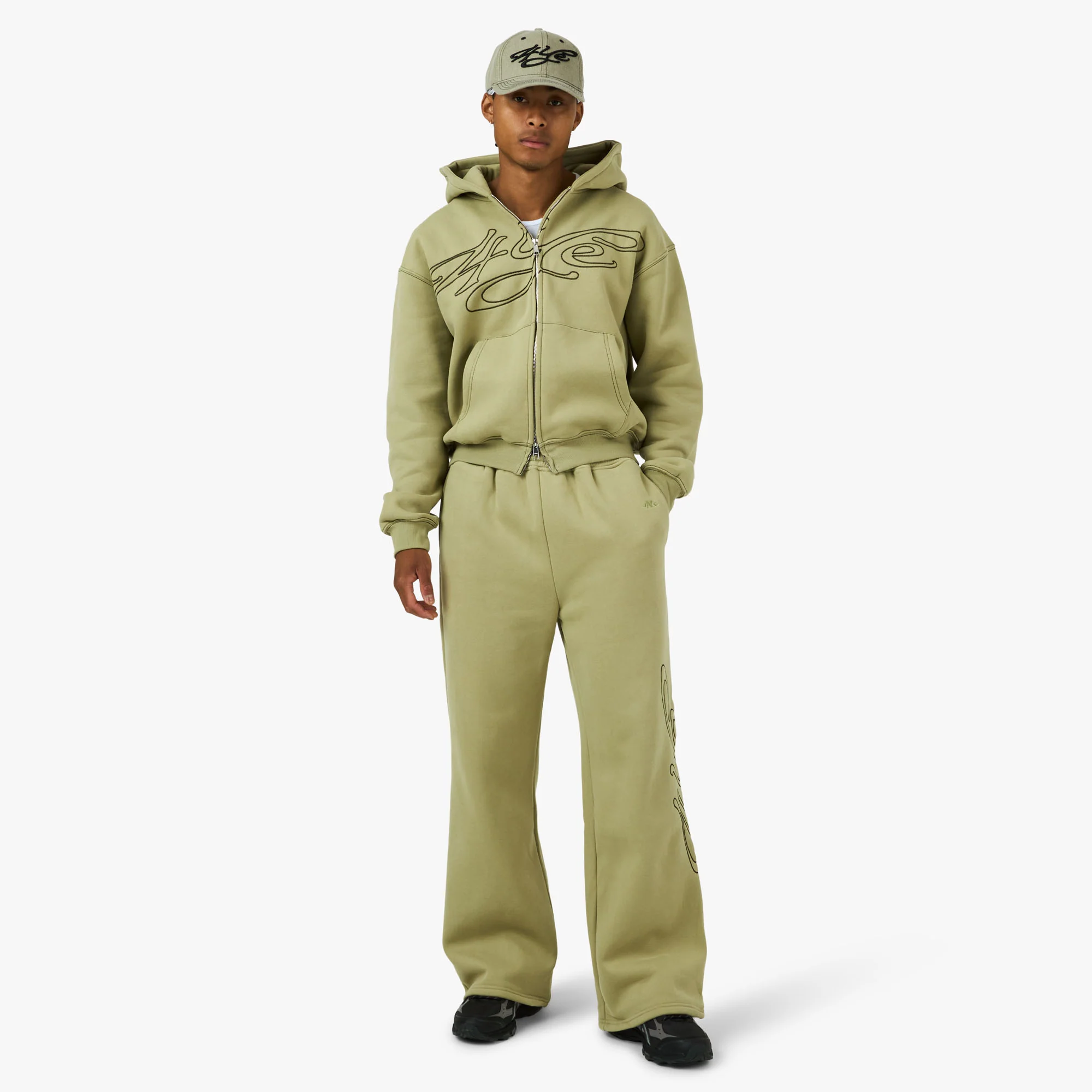 4YE Signature Wide Pant Sage / Black - Image 6
