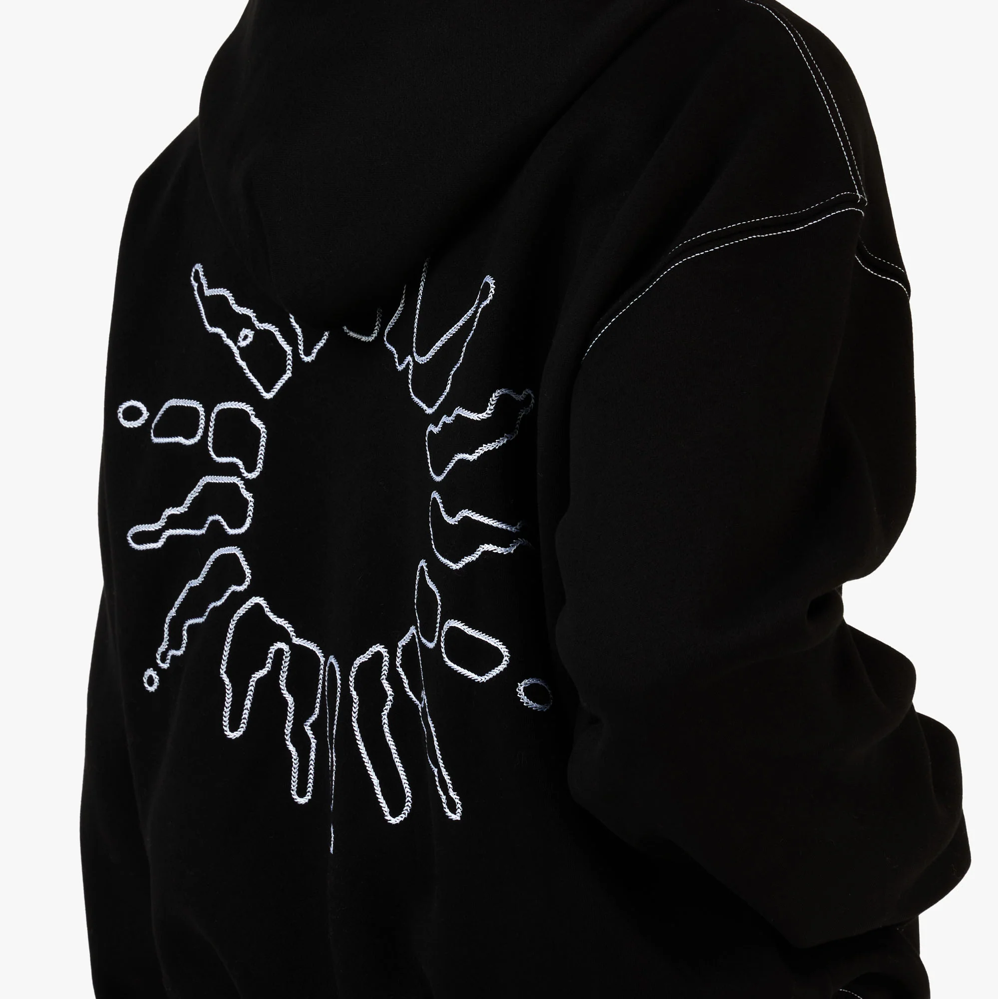 4YE Signature Zip Hoodie Black/White - Image 5