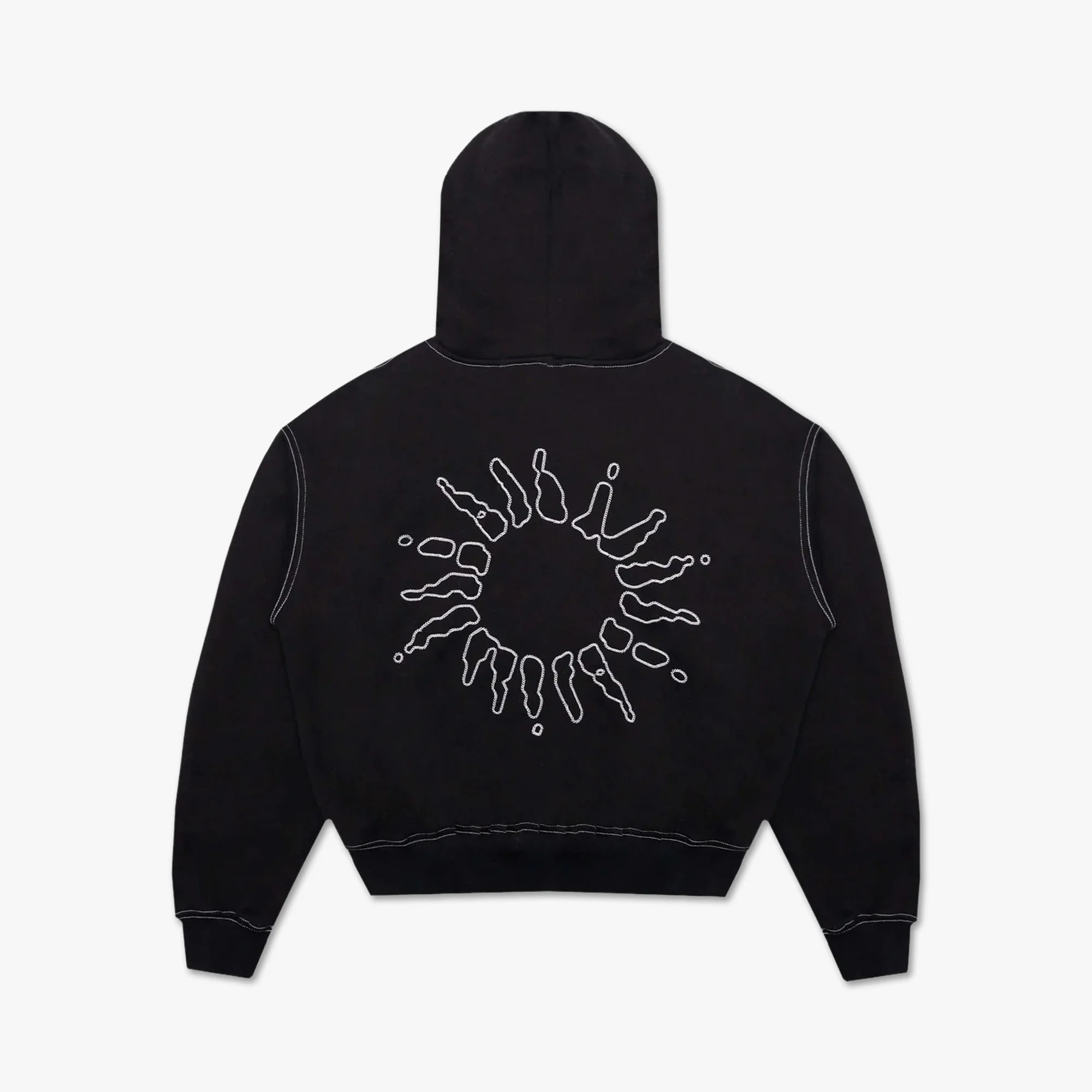 4YE Signature Zip Hoodie Black/White - Image 9