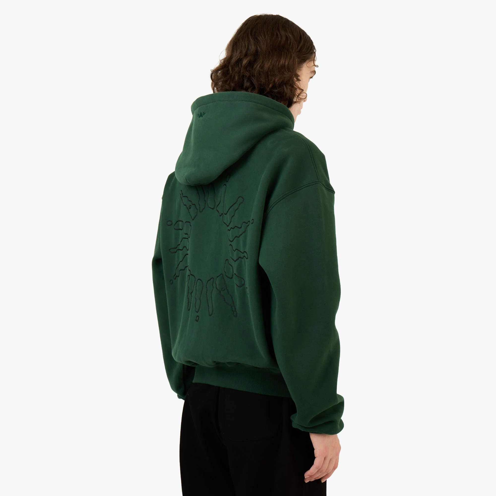 4YE Signature Zip Hoodie Forrest Green / Black - Image 3