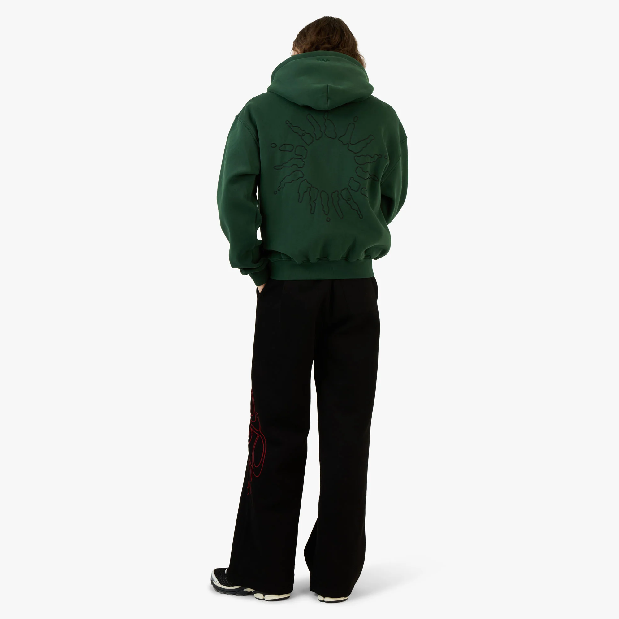 4YE Signature Zip Hoodie Forrest Green / Black - Image 7
