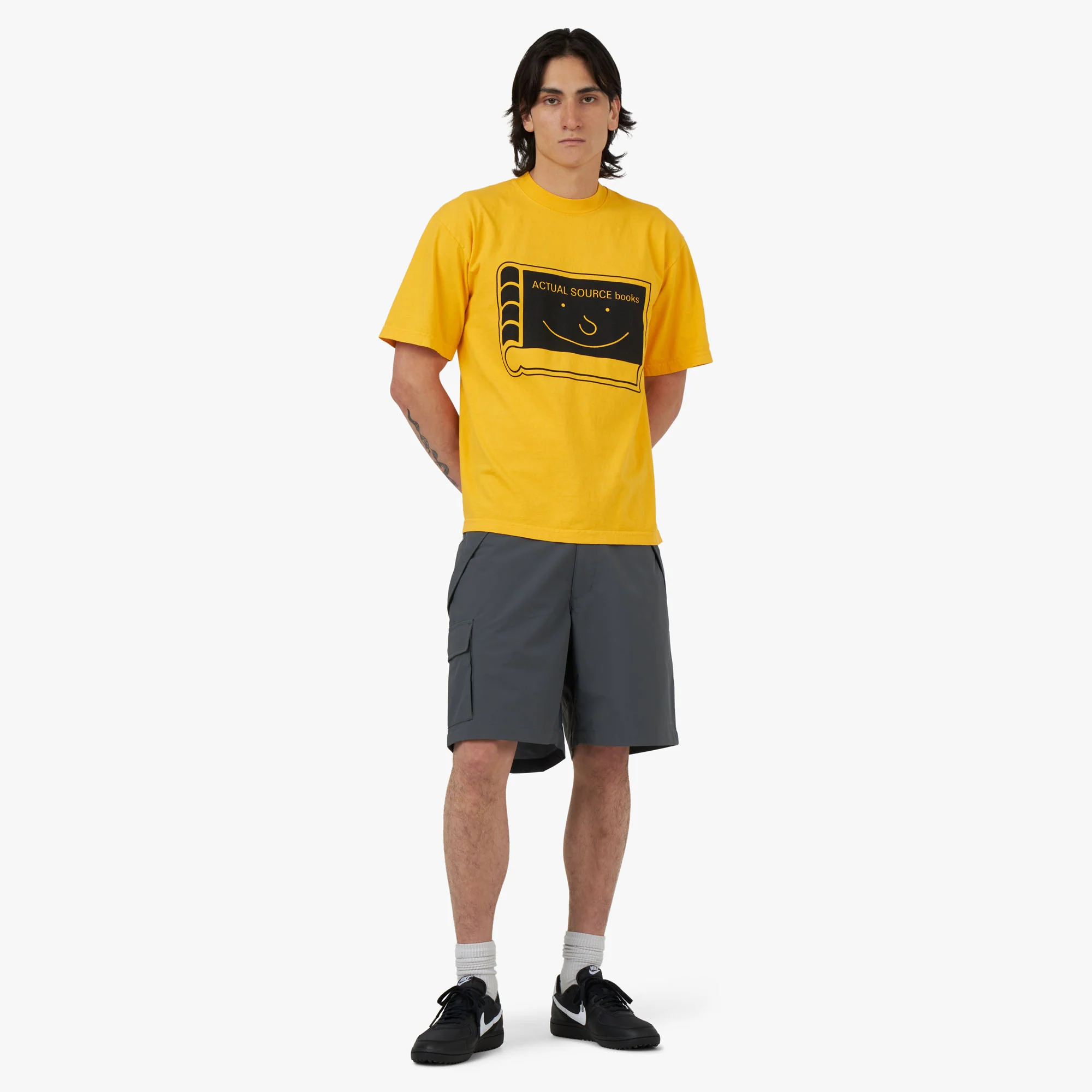 Actual Source Happy Book T-shirt / Yellow - Image 6