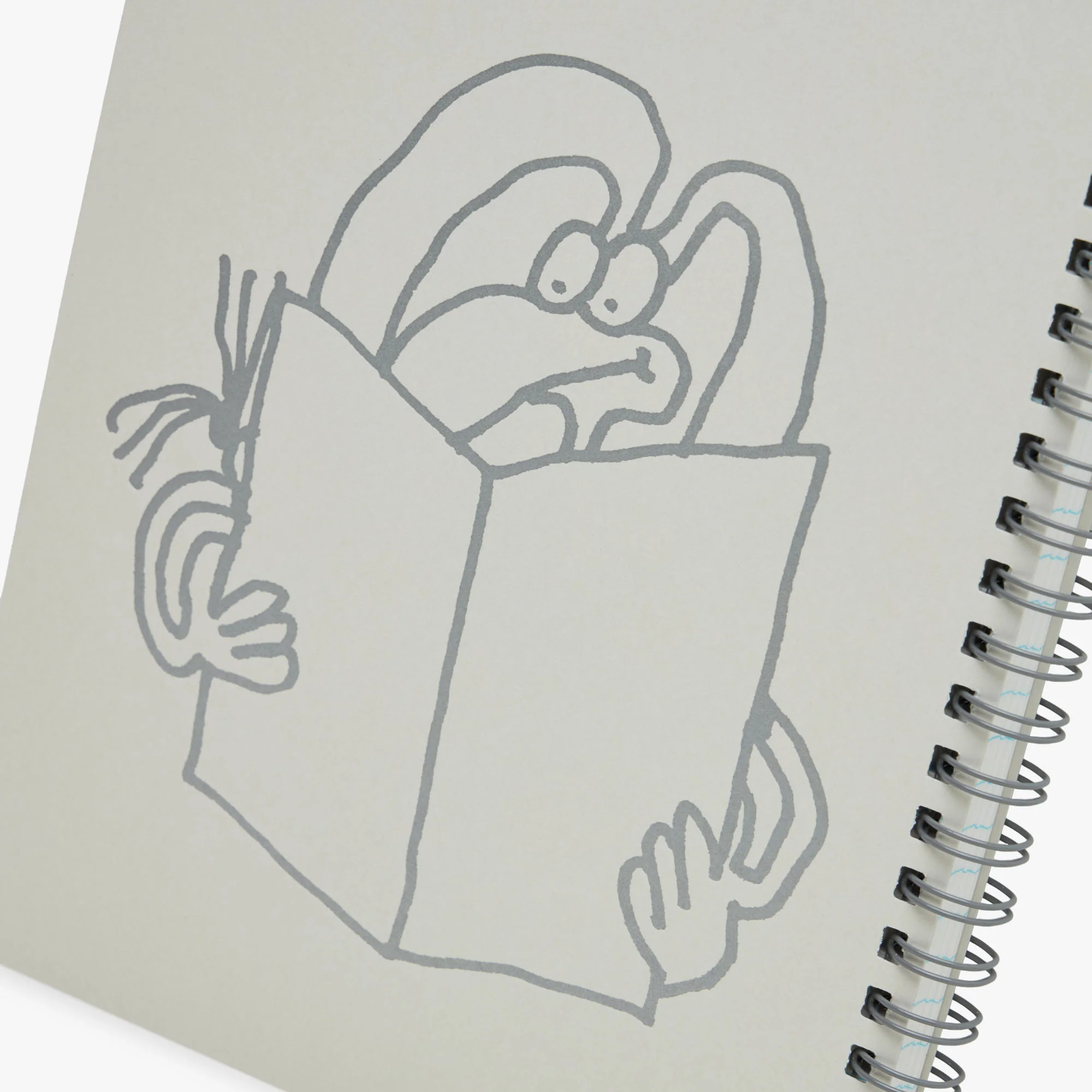 Actual Source + Penco ZZ410 Coil Notebook - Large Grey / Silver - Image 4