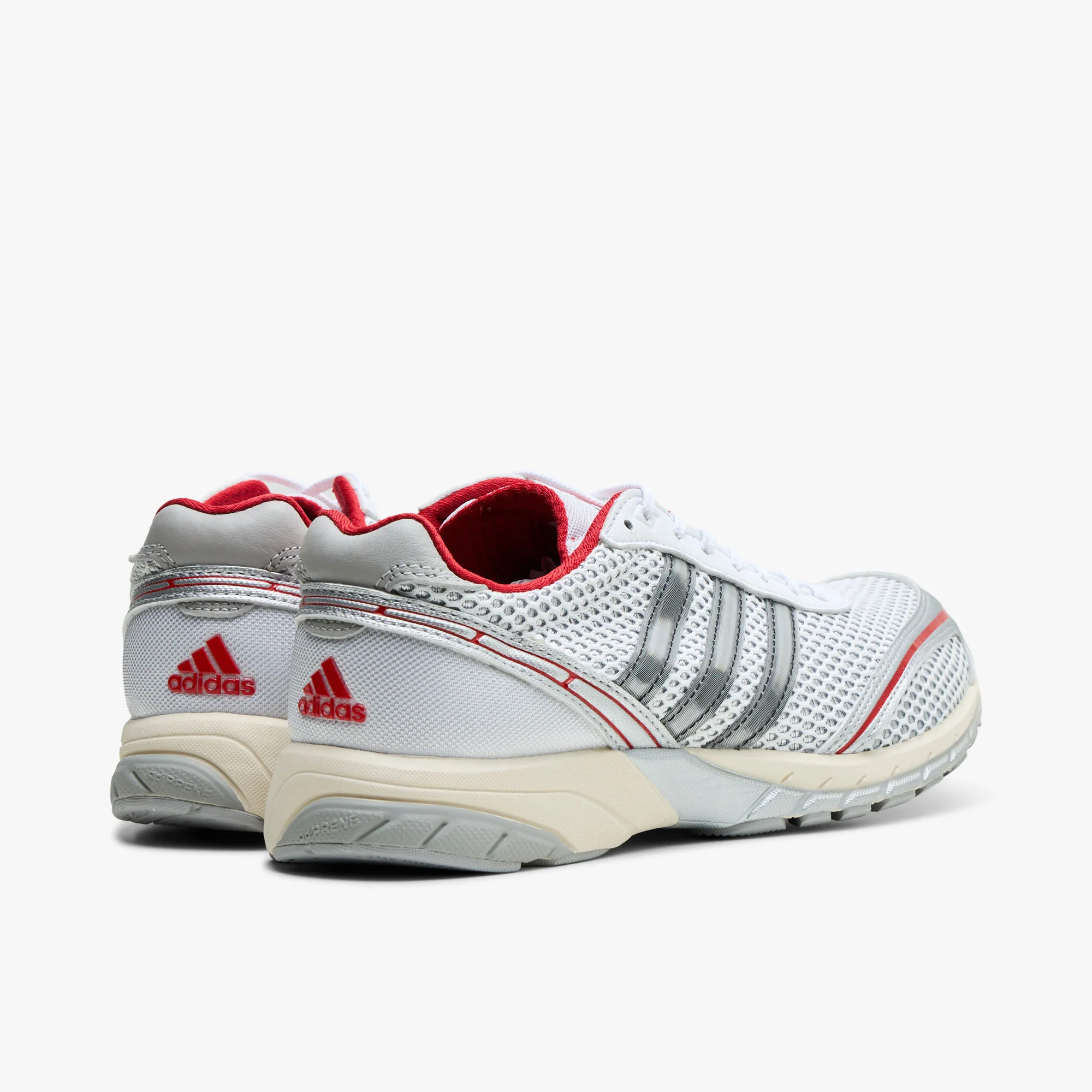 adidas Women's Adizero Adios OG Silver Metallic / Black - Better Scarlet - Image 3