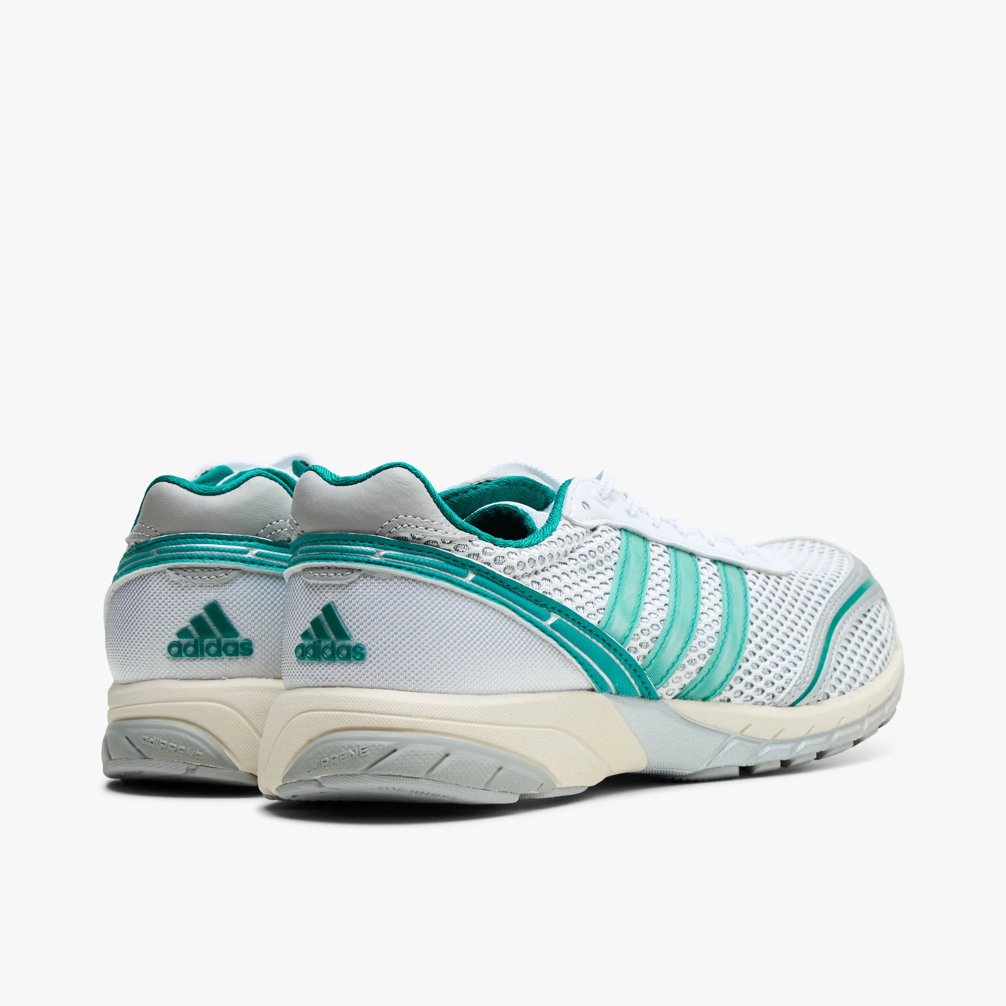 adidas Women's Adizero Adios OG Silver Metallic / Core Black - Power Green - Image 3