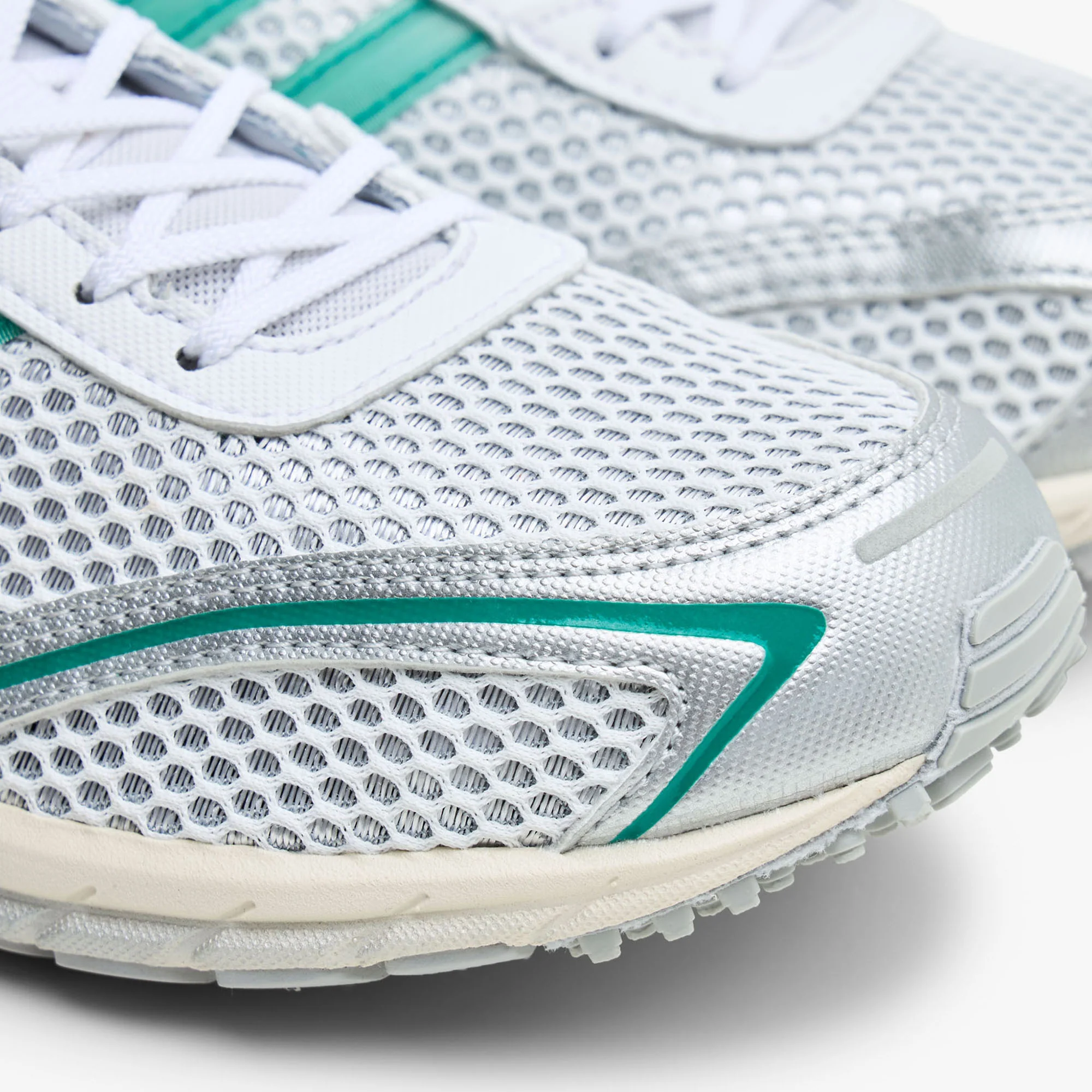 adidas Women's Adizero Adios OG Silver Metallic / Core Black - Power Green - Image 5