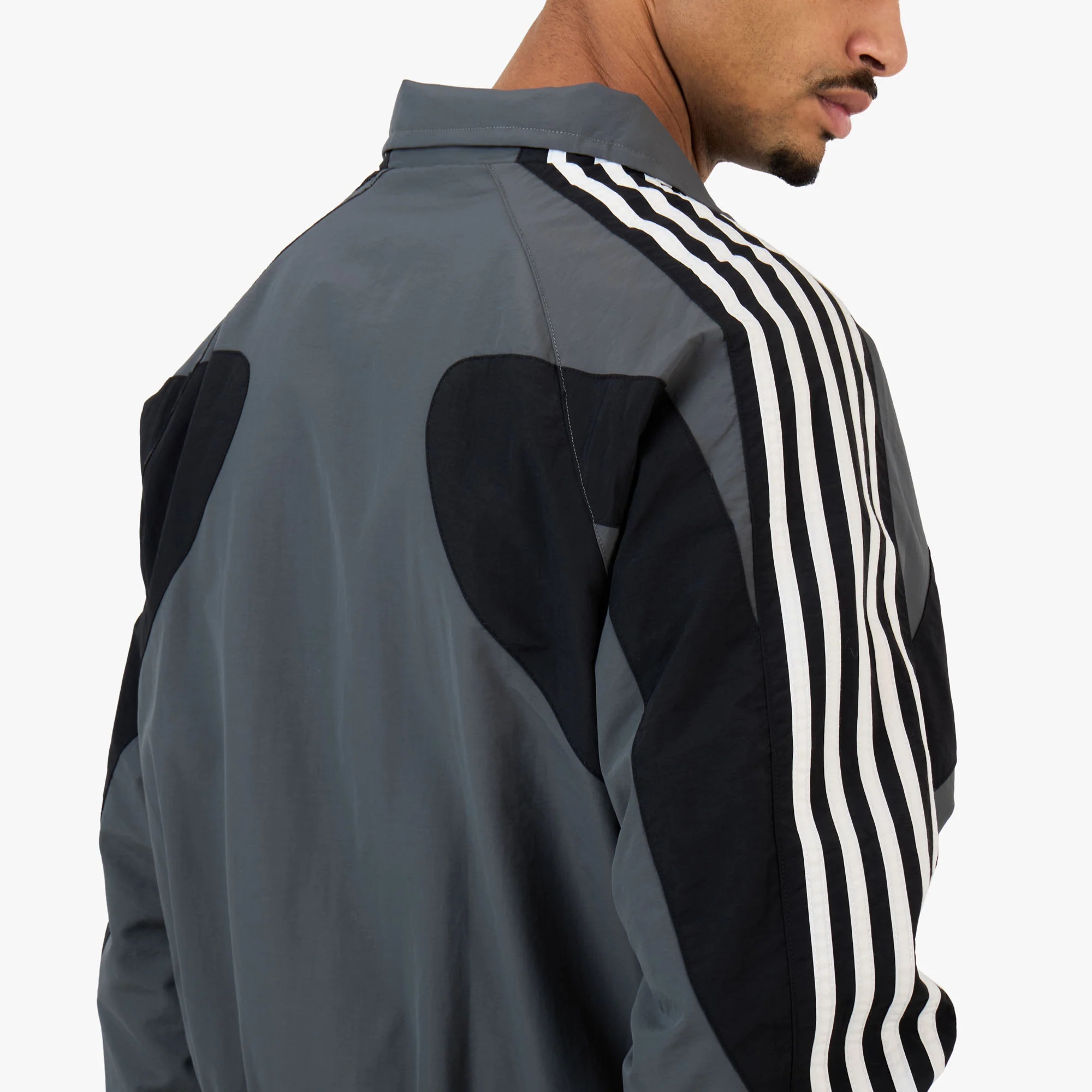 Adidem Astericks Stripped Tracket Jacket Black - Image 5