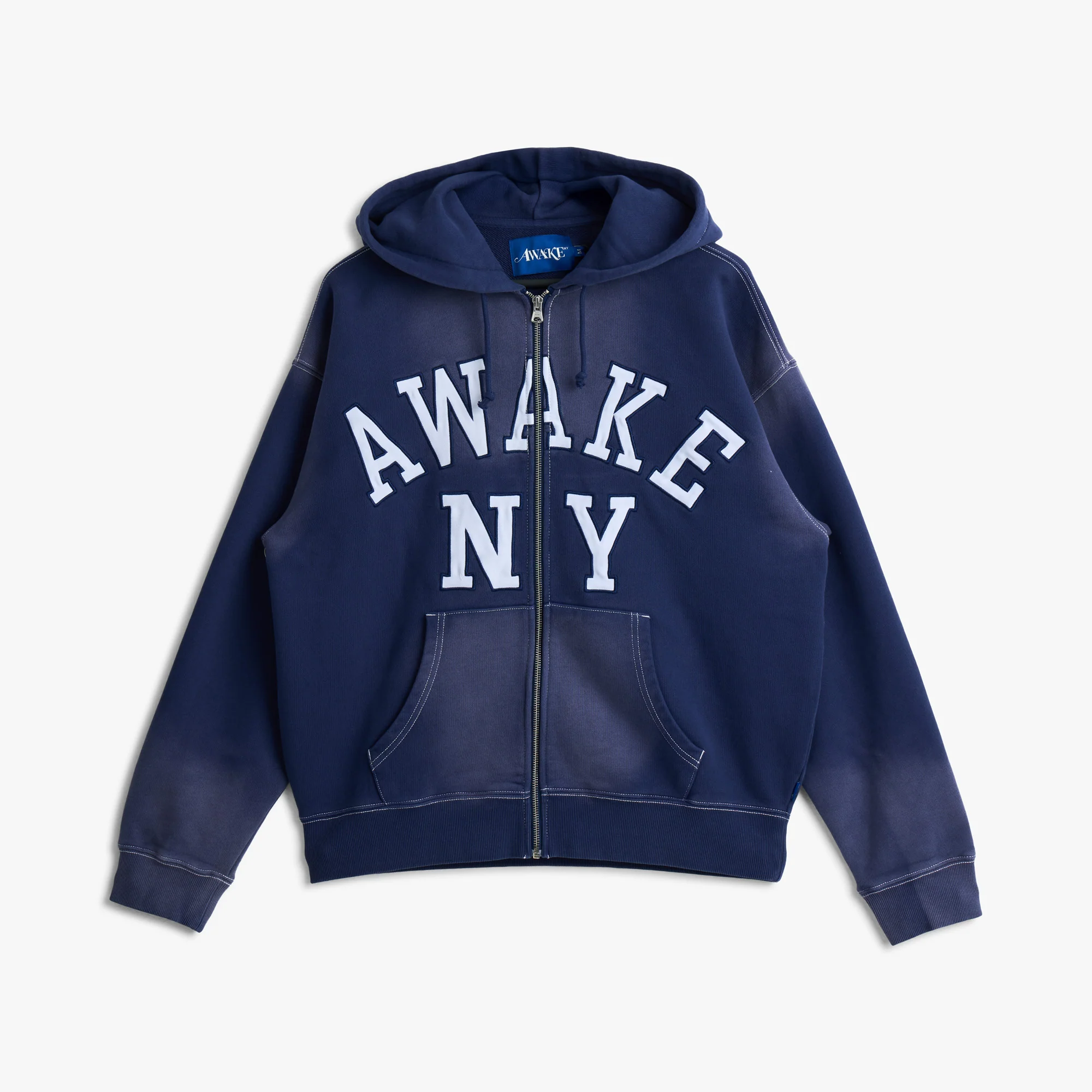 Awake NY Collegiate Arch Zip Hoodie / Navy - Image 7