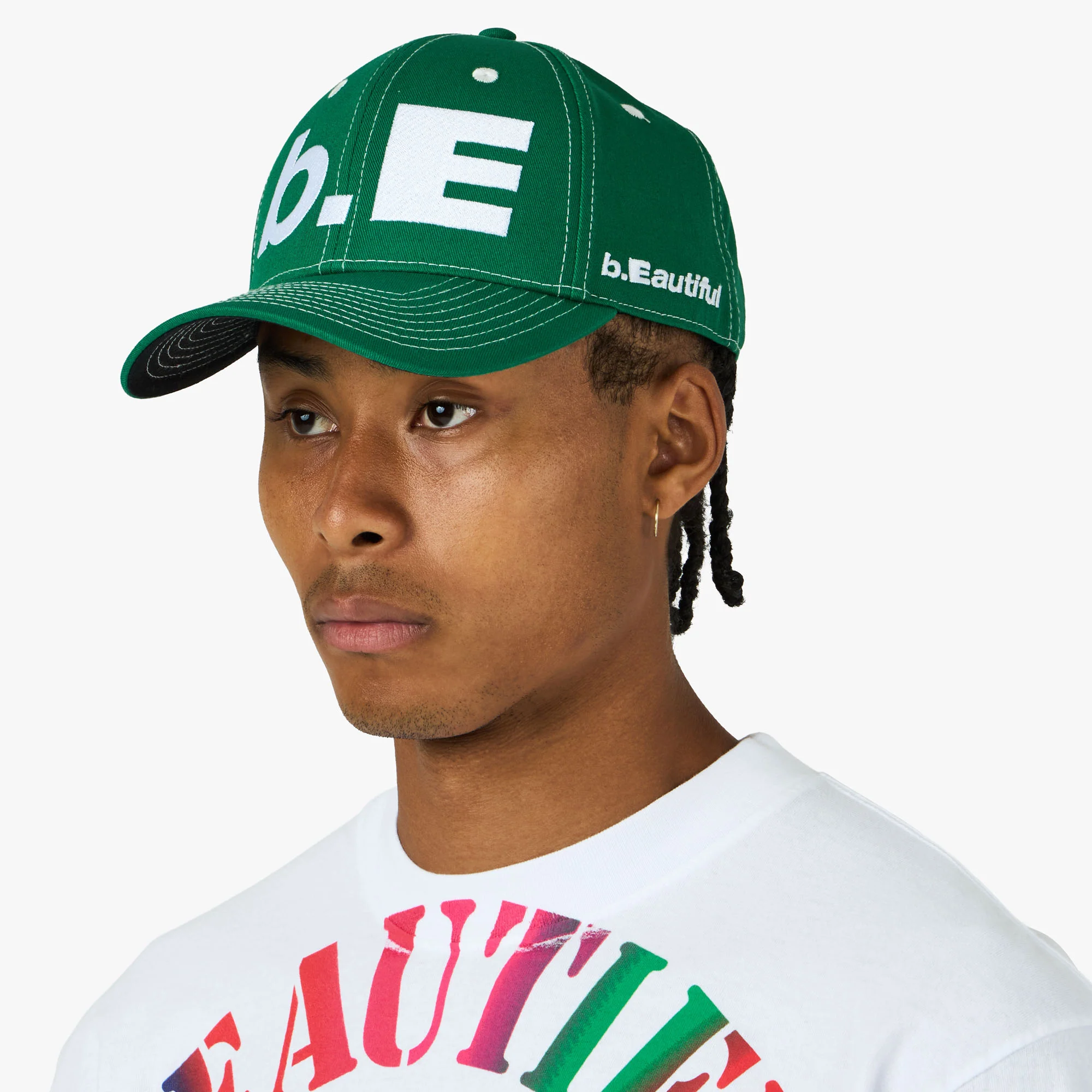 b.Eautiful b.E Hat Green / White - Image 2