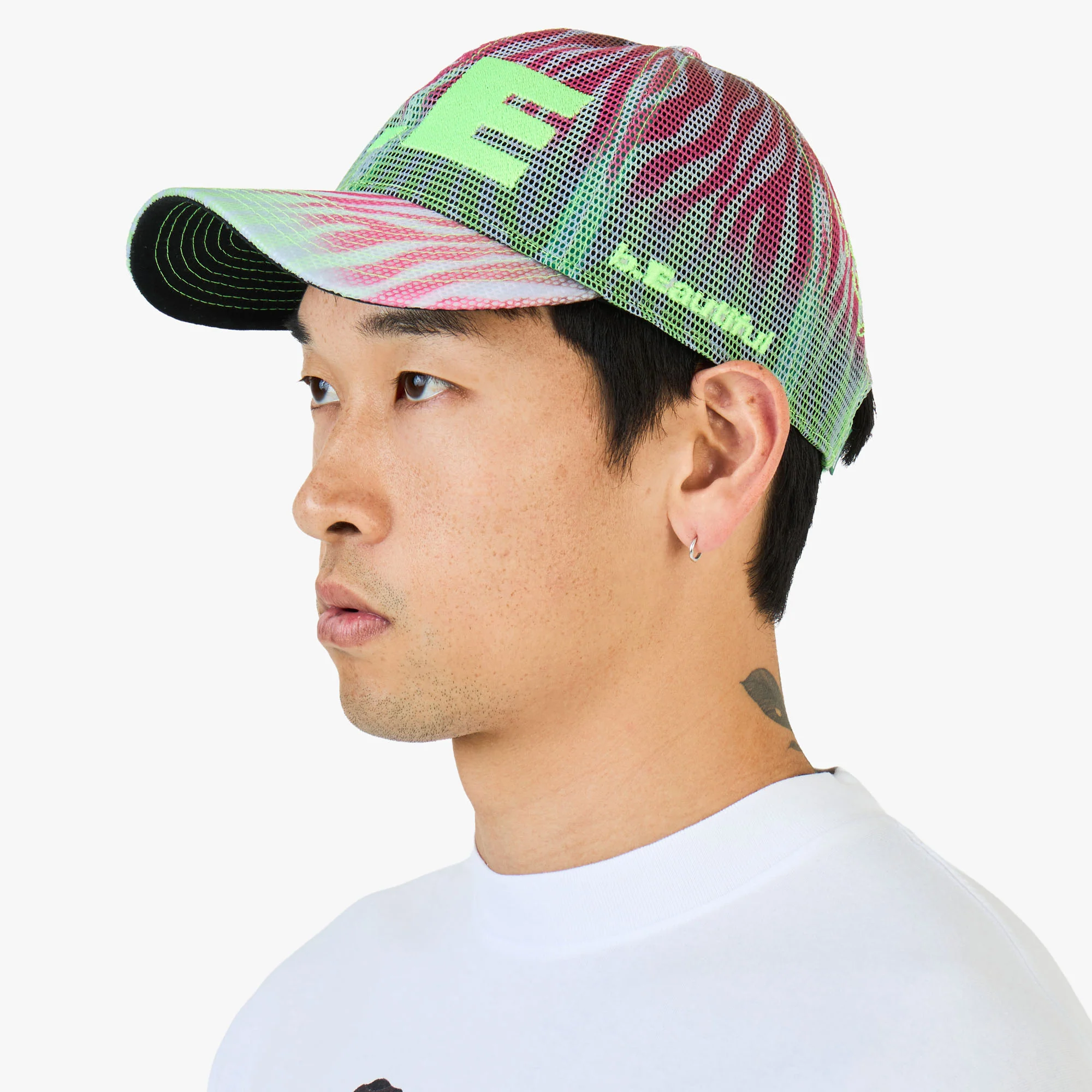 b.Eautiful b.E Hat Multi Zebra Mesh / Highlighter - Image 2