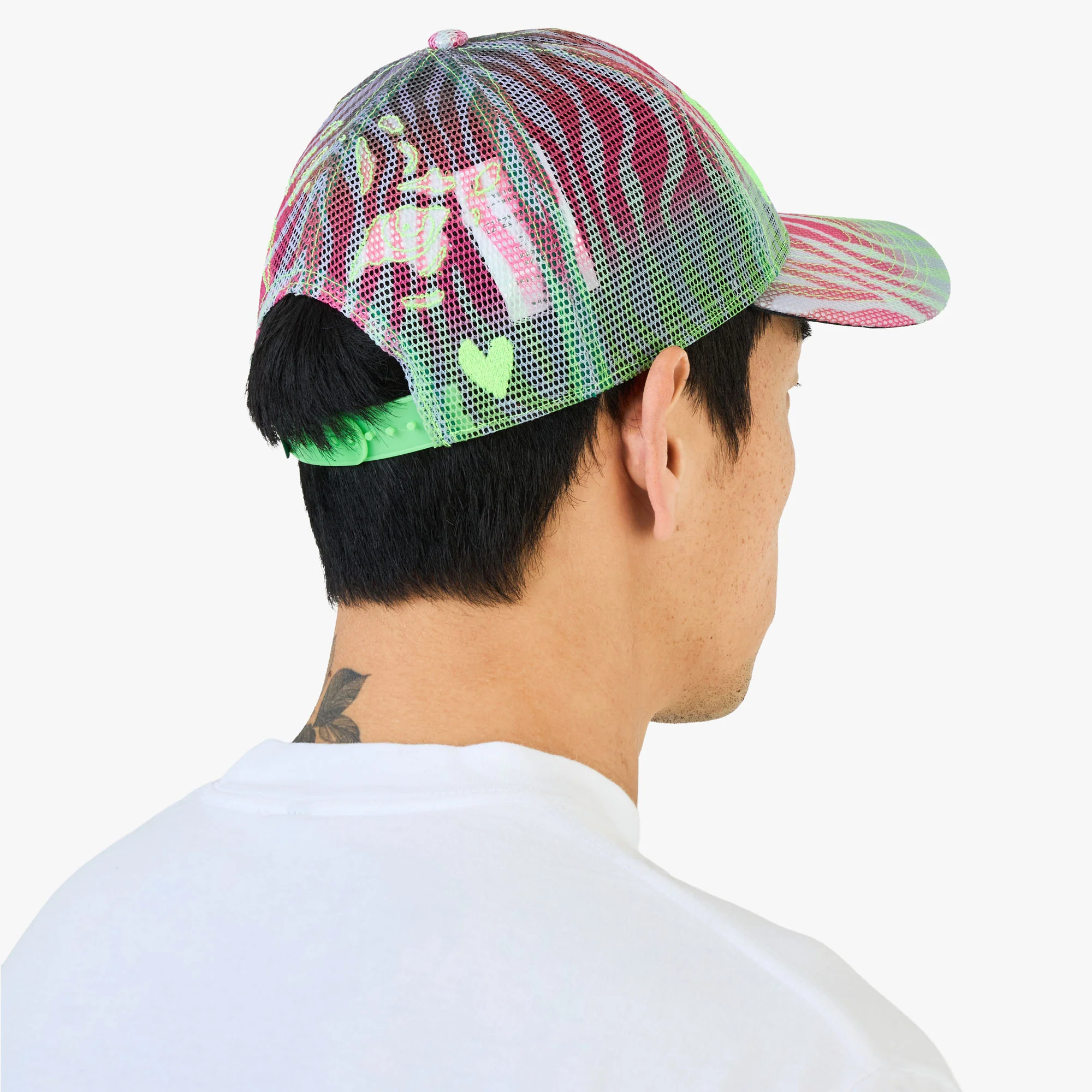 b.Eautiful b.E Hat Multi Zebra Mesh / Highlighter - Image 3