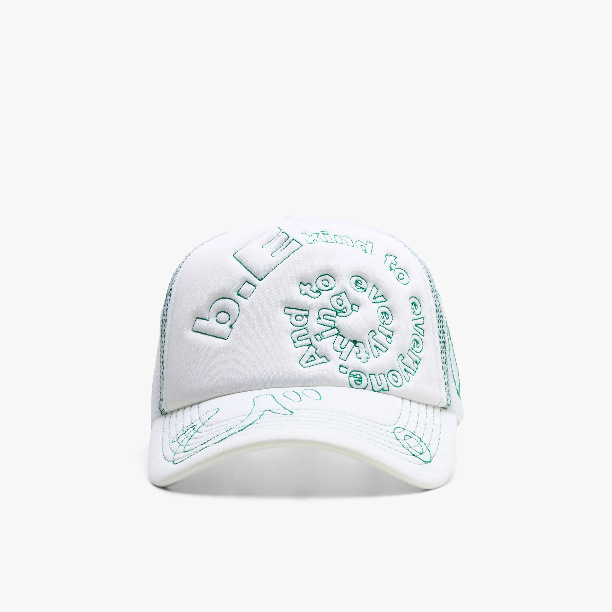 b.Eautiful b.i Foam Trucker Hat White / Green - Image 5