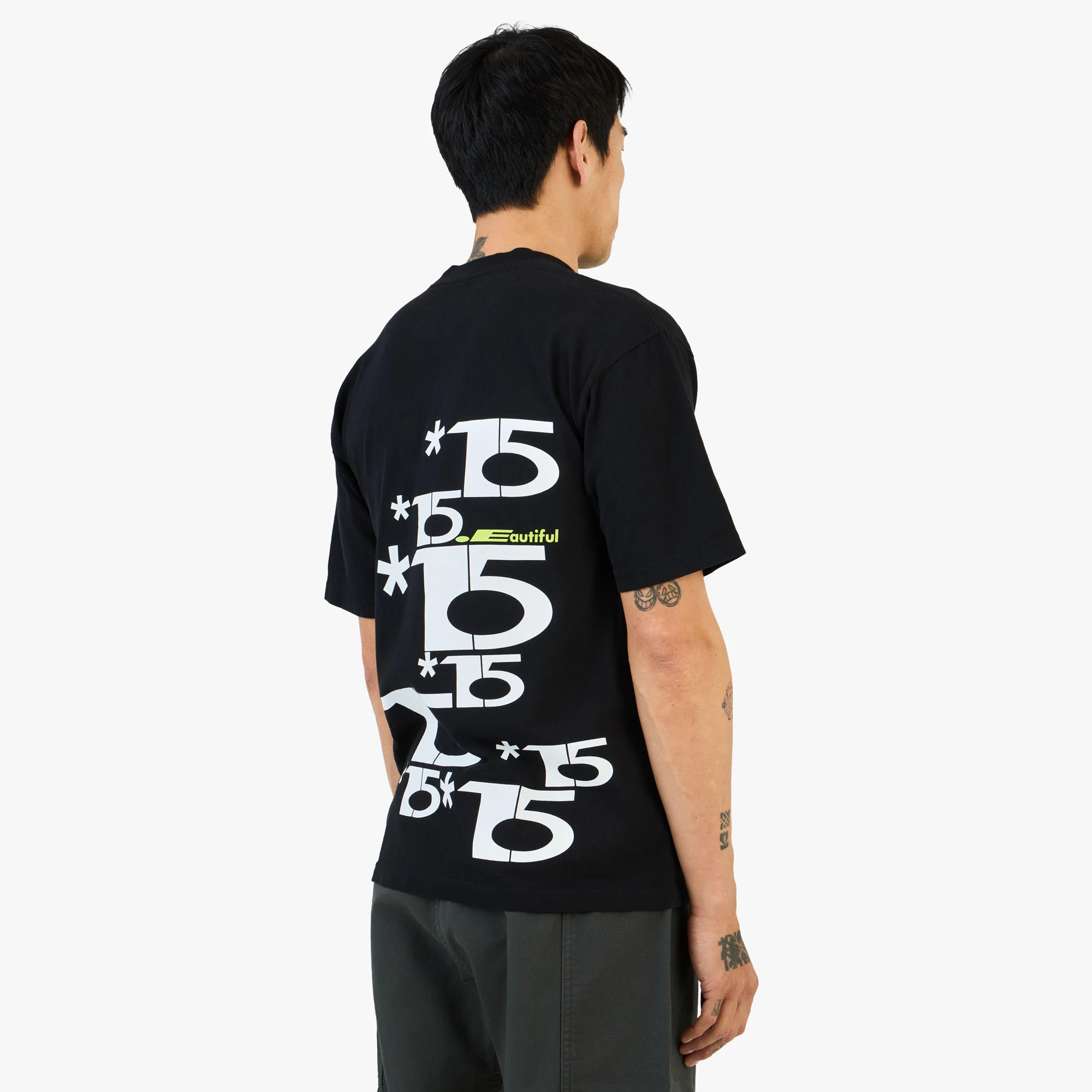b.Eautiful Logo 15 T-Shirt / Black - Image 2