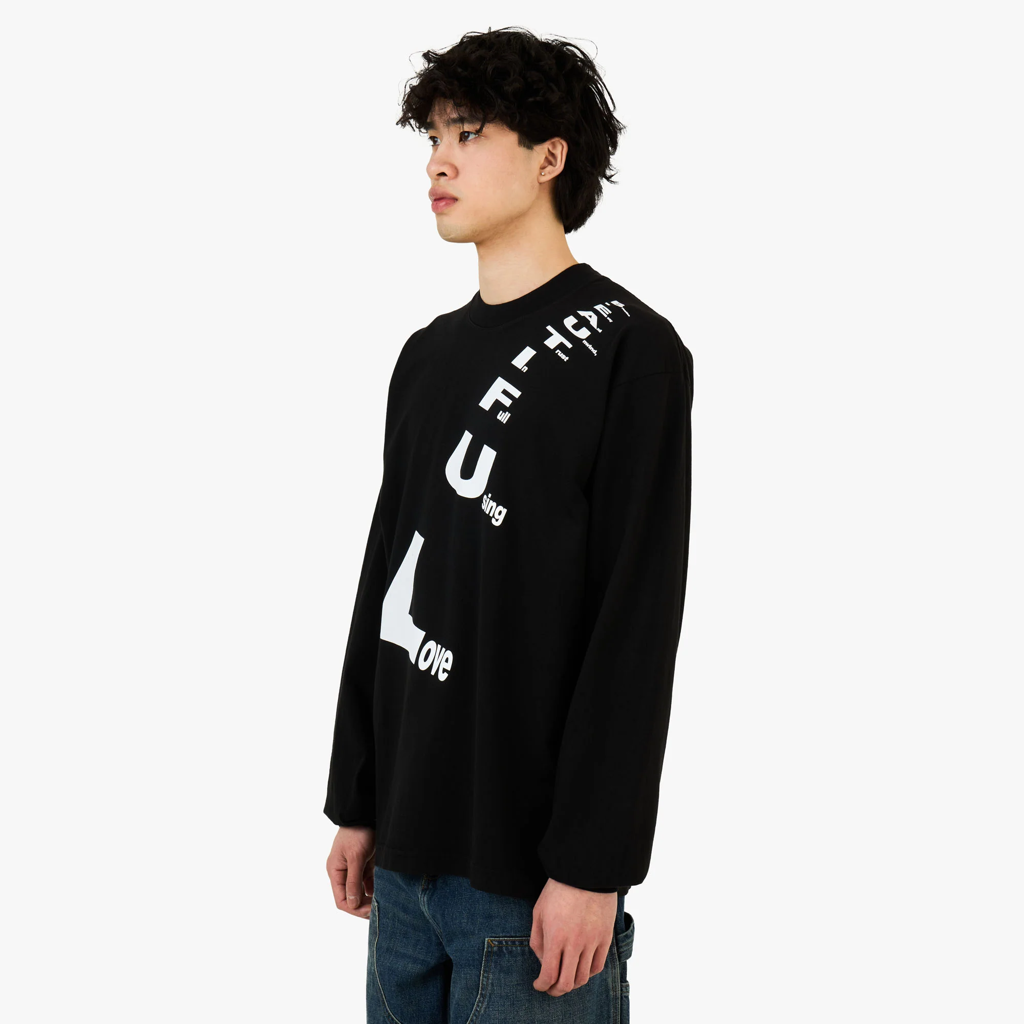 b.Eautiful Poem LS Shirt Black - Image 2