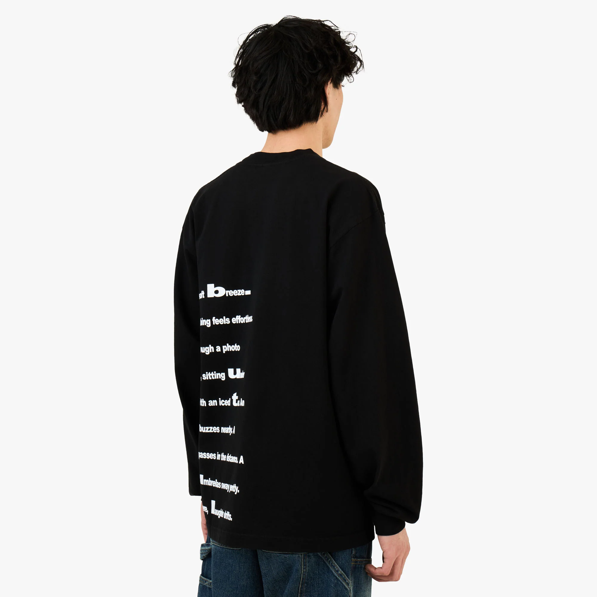 b.Eautiful Poem LS Shirt Black - Image 3
