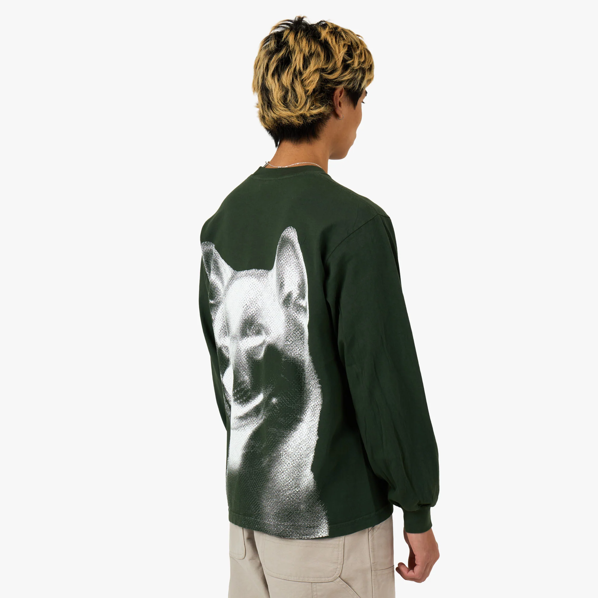 b.Eautiful Shiba Longsleeve Shirt Green - Image 3