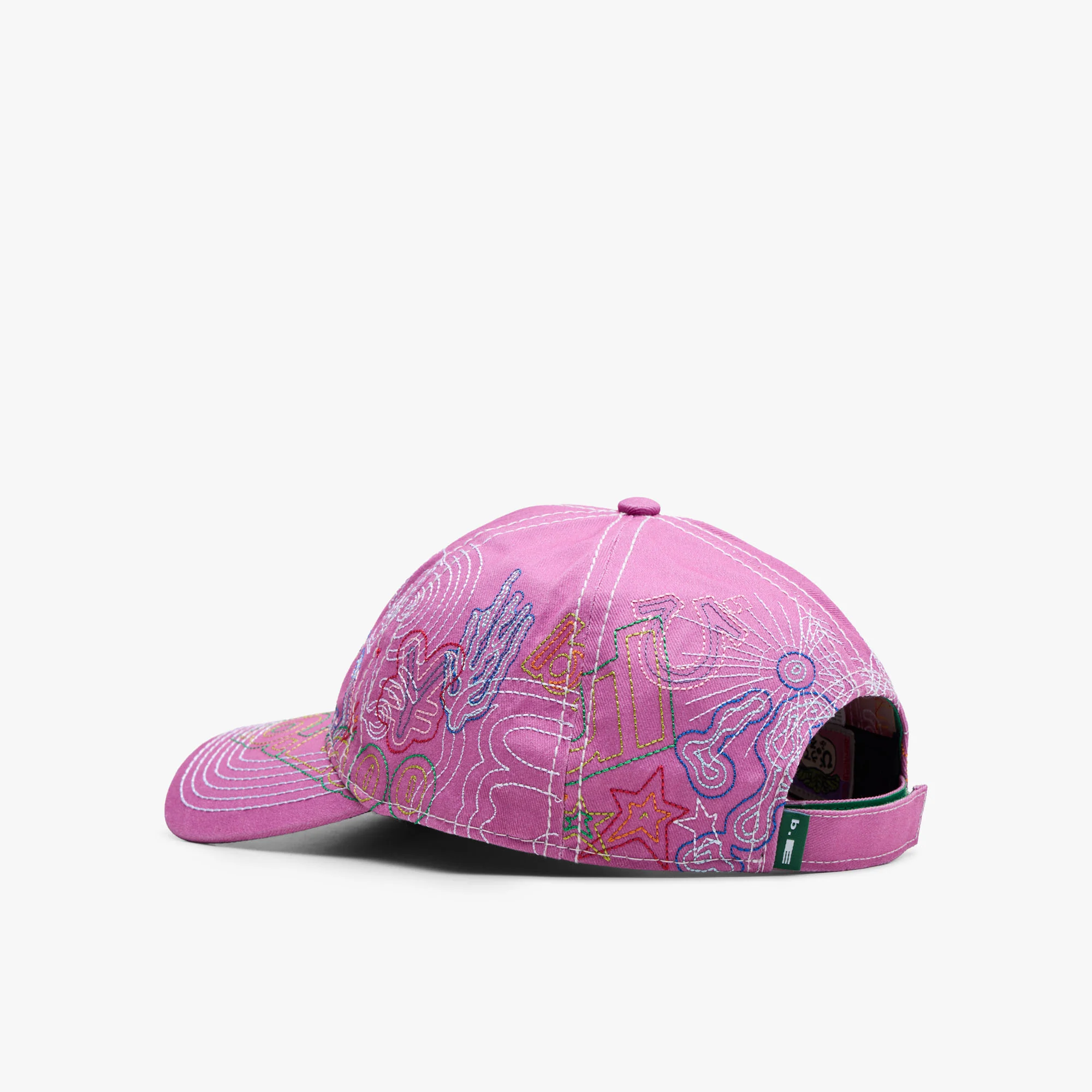 b.Eautiful Stitch Mania 6 Panel Hat Off-Pink / Multi - Image 3
