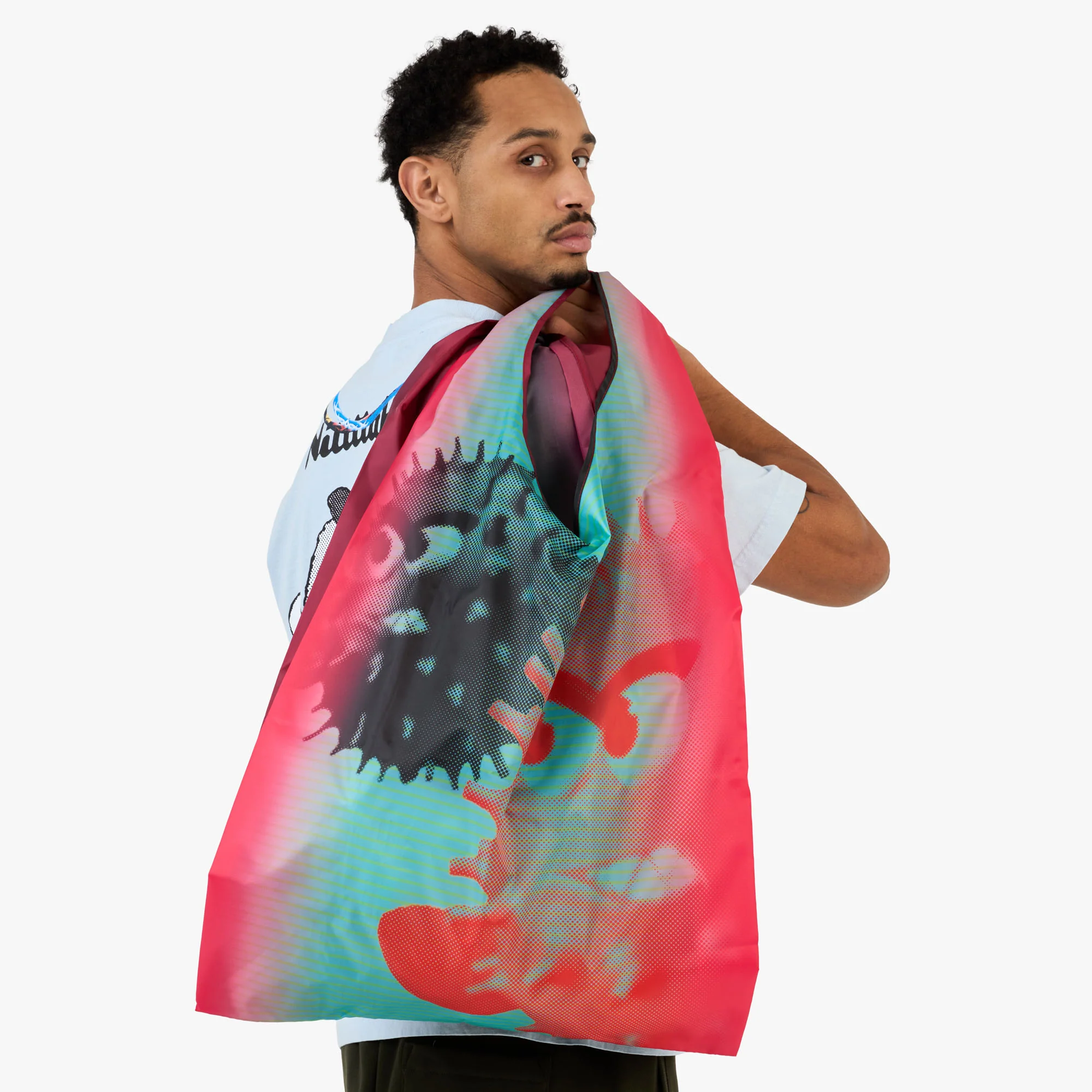 b.Eautiful x LTTT Globe Reusable Bag XL Black/Green - Image 8