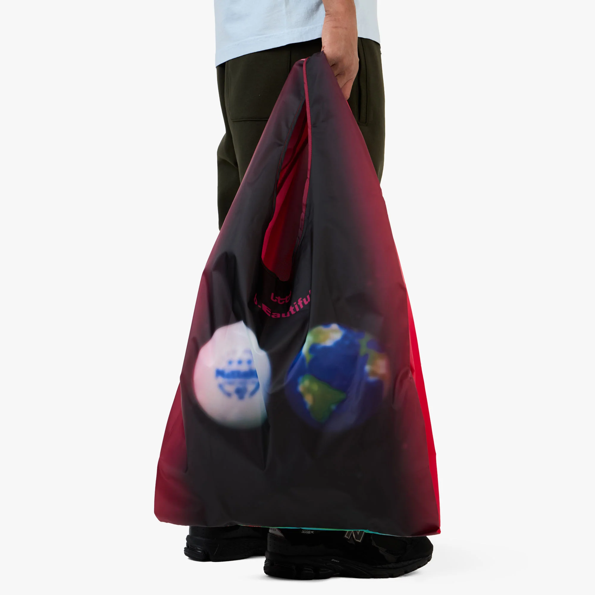 b.Eautiful x LTTT Globe Reusable Bag XL Black/Green - Image 9