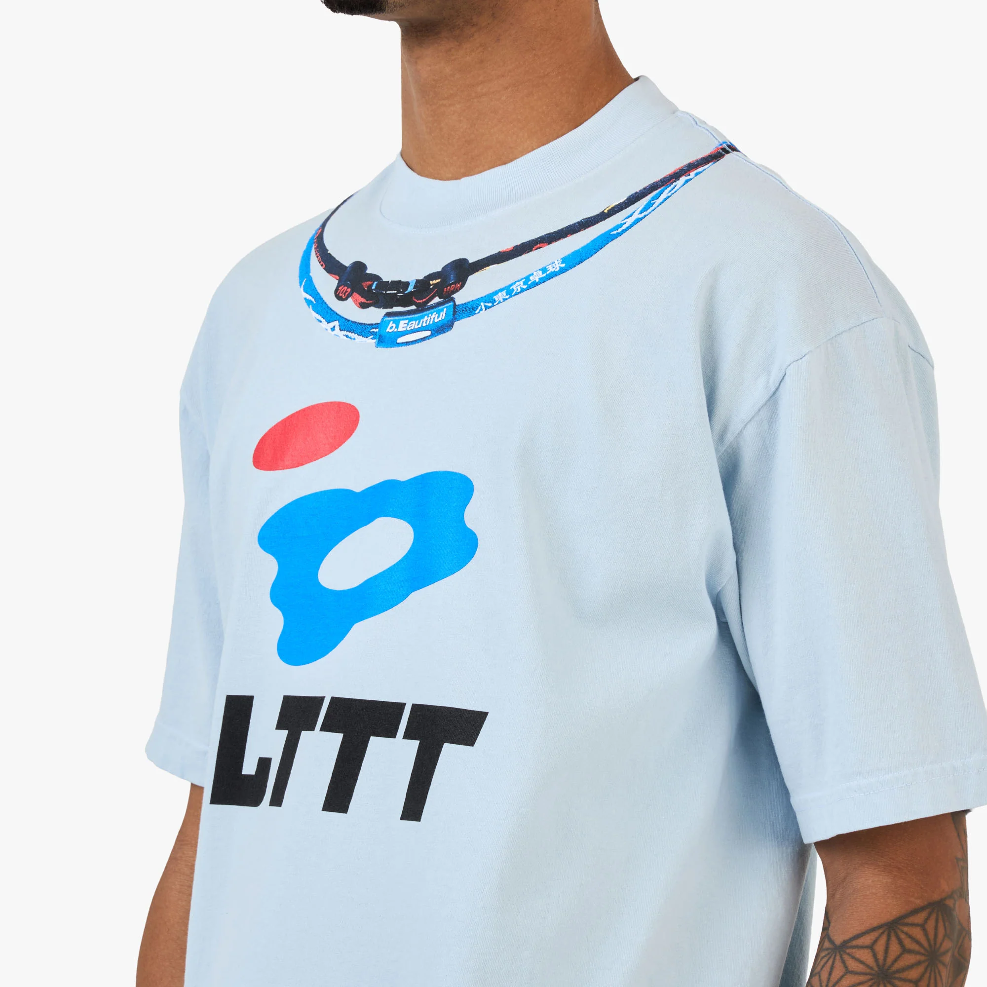 b.Eautiful x LTTT Joy T-Shirt Light Blue - Image 4