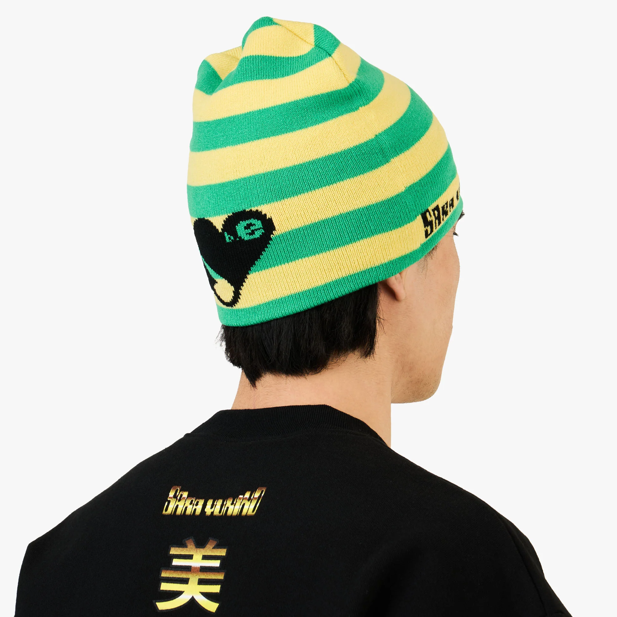 b.Eautiful x Sara Yukiko b.e Bad Beanie Green / Yellow - Image 3