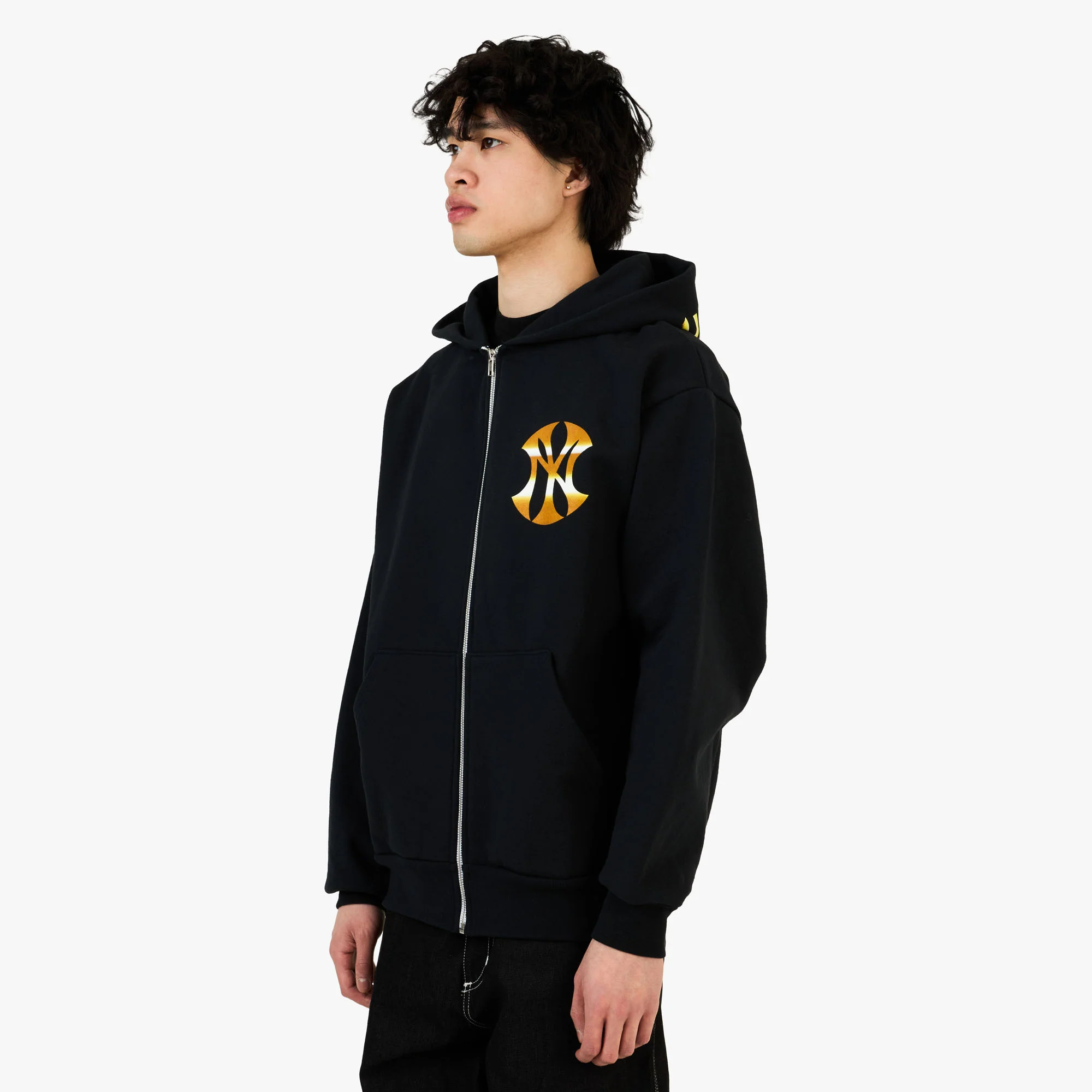 b.Eautiful x Sara Yukiko Wavy NY Zip Up Hoodie Navy - Image 2