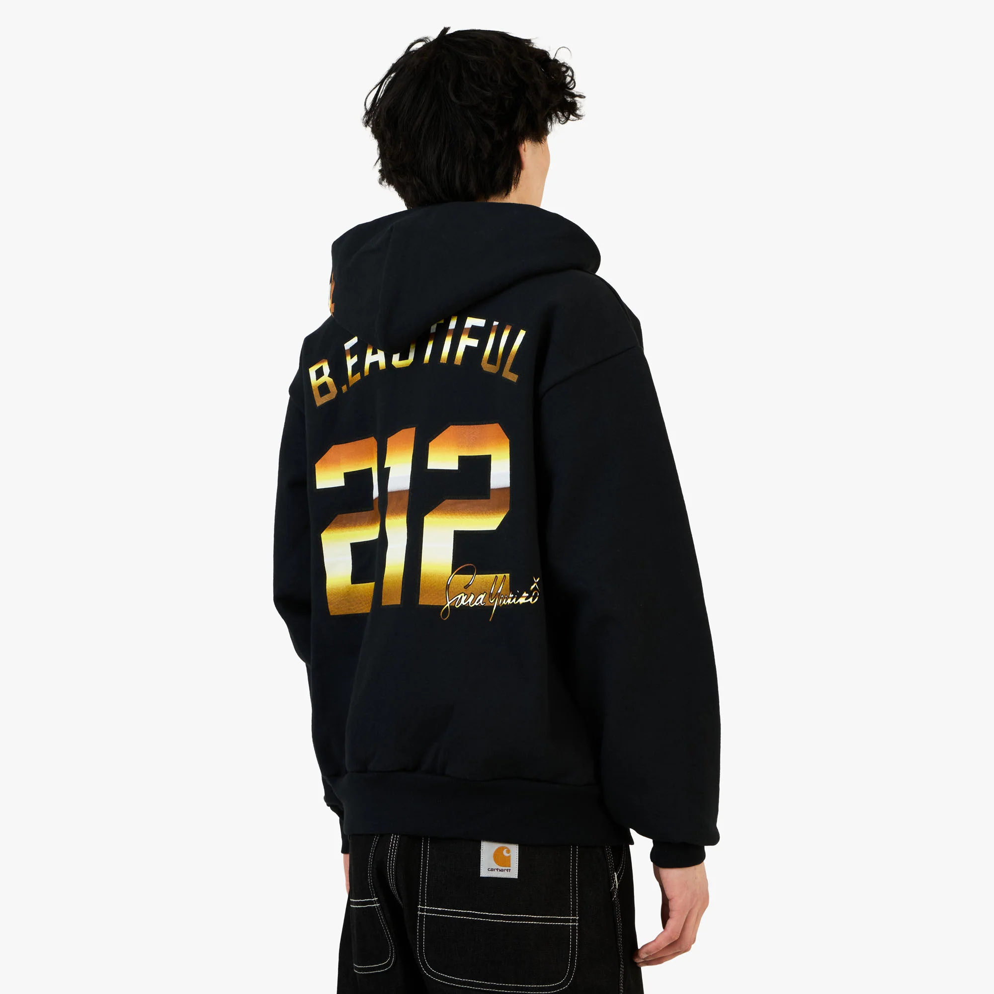 b.Eautiful x Sara Yukiko Wavy NY Zip Up Hoodie Navy - Image 3