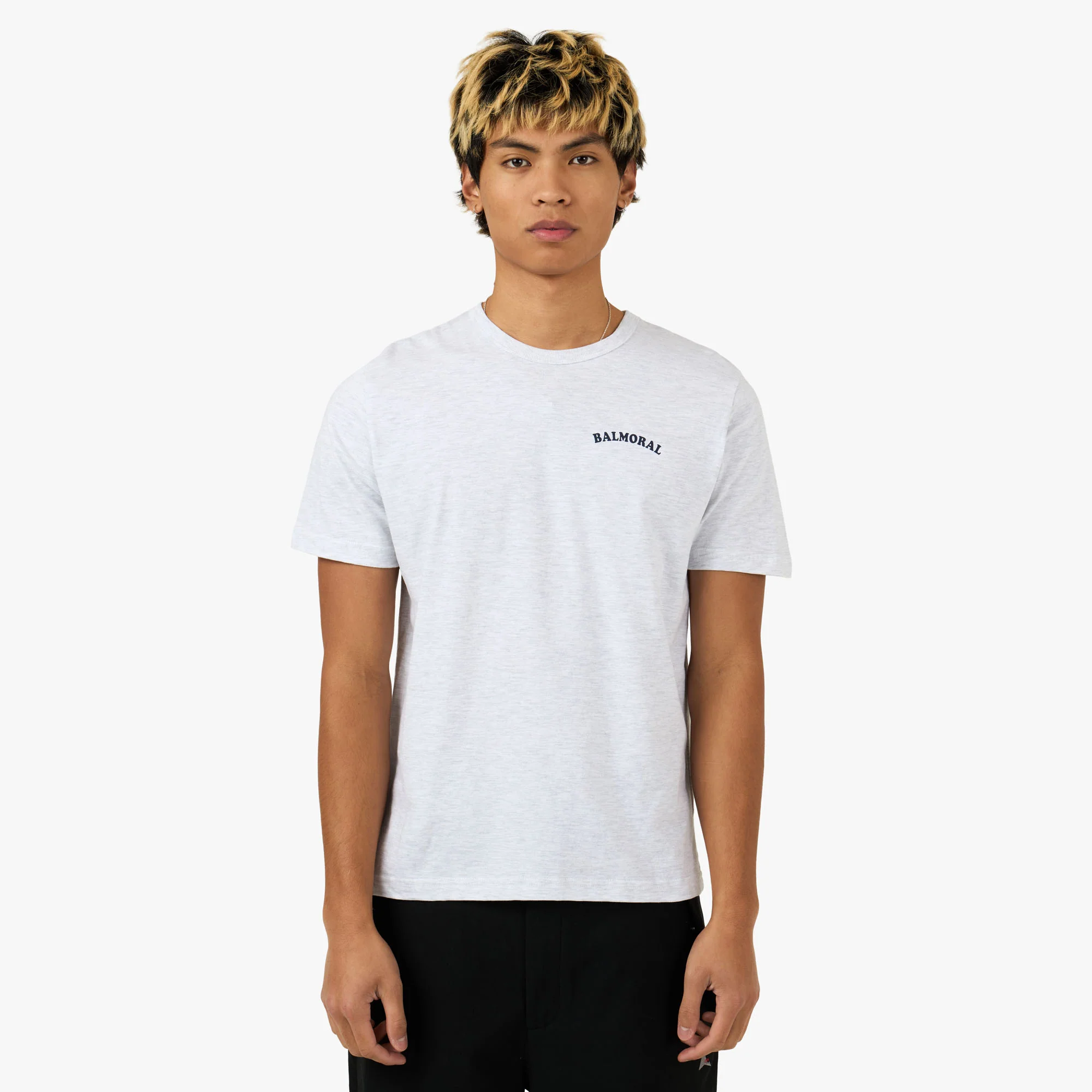 Balmoral Cabin T-Shirt Ash Grey / Navy - Image 2