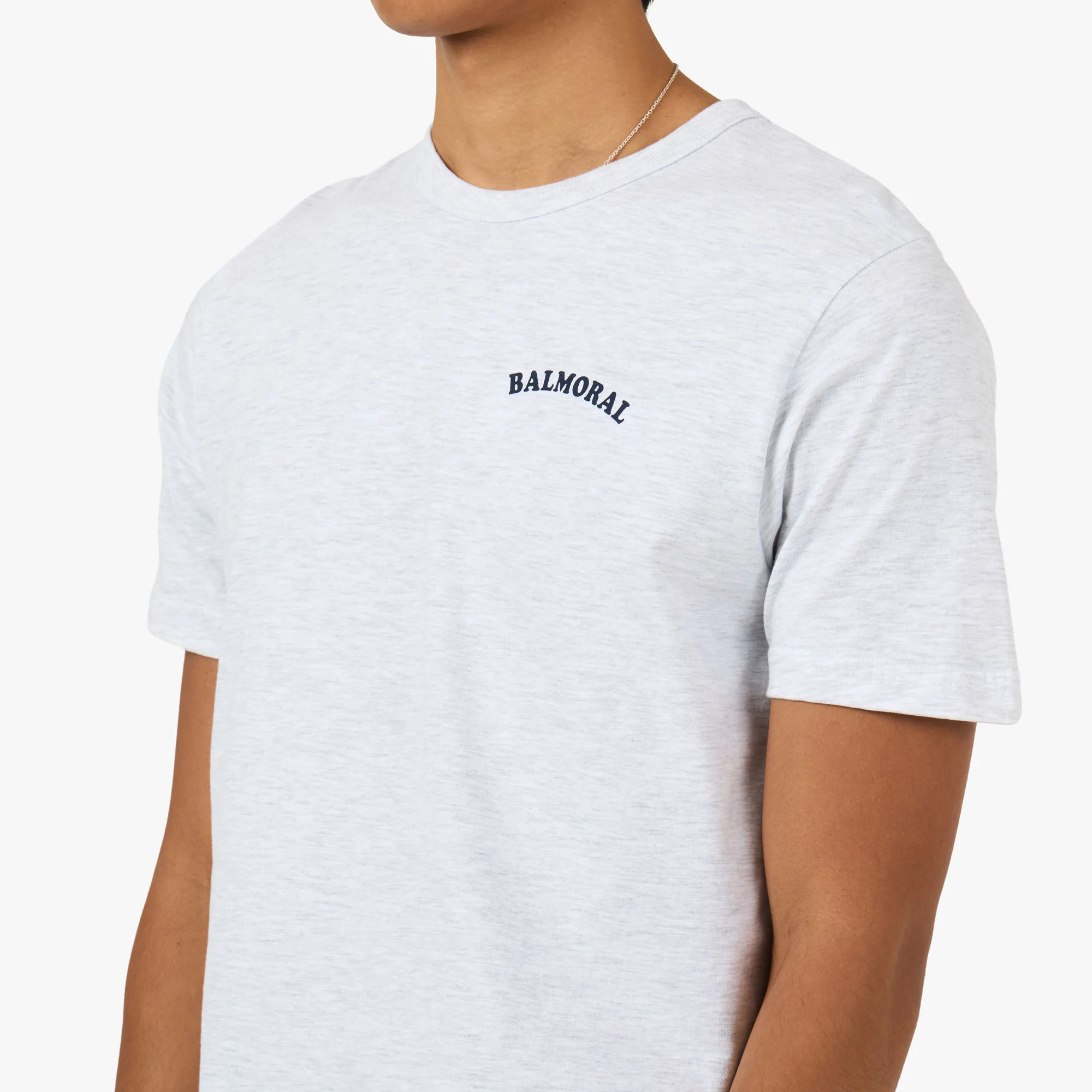 Balmoral Cabin T-Shirt Ash Grey / Navy - Image 4