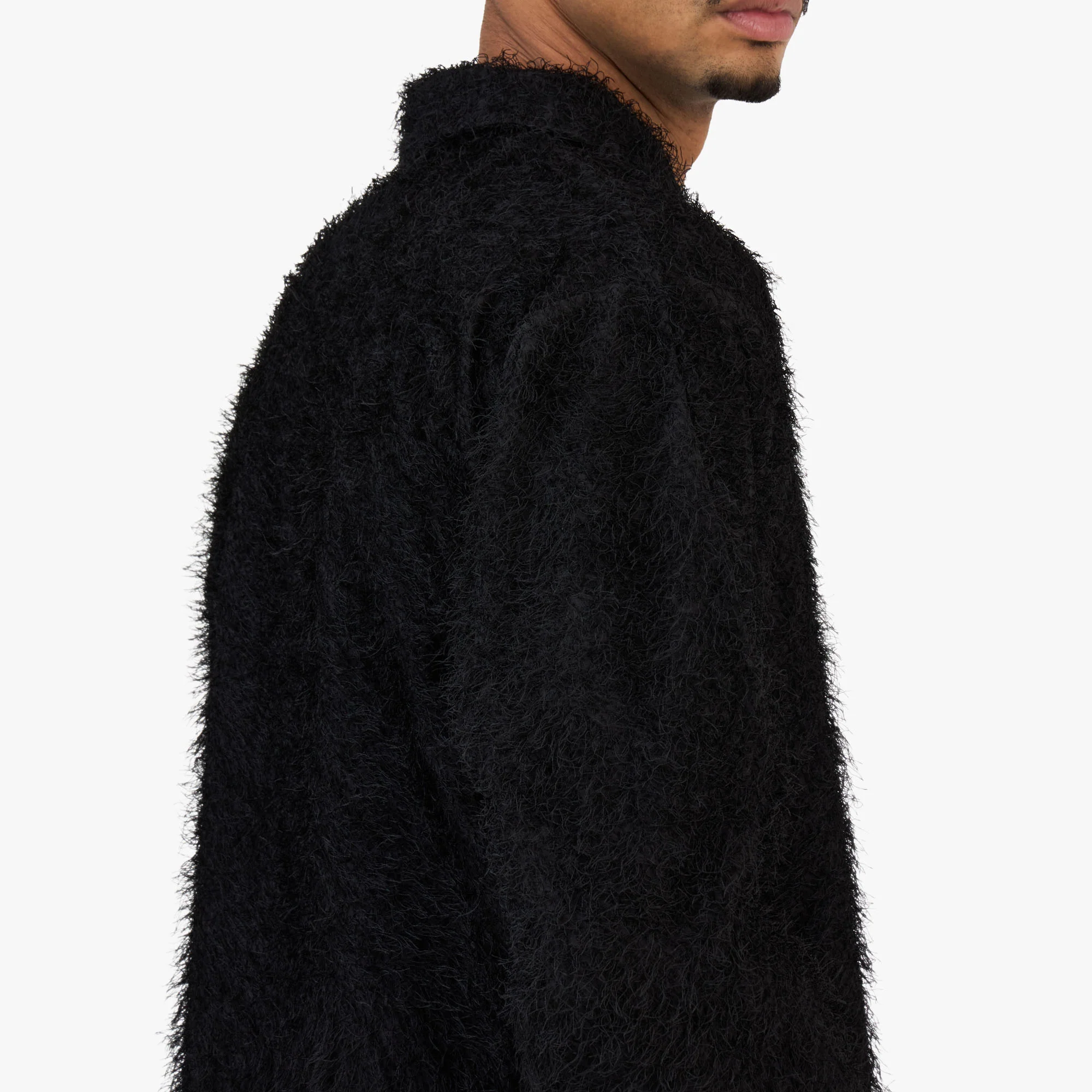 Beams Fringe Shirt Black - Image 5