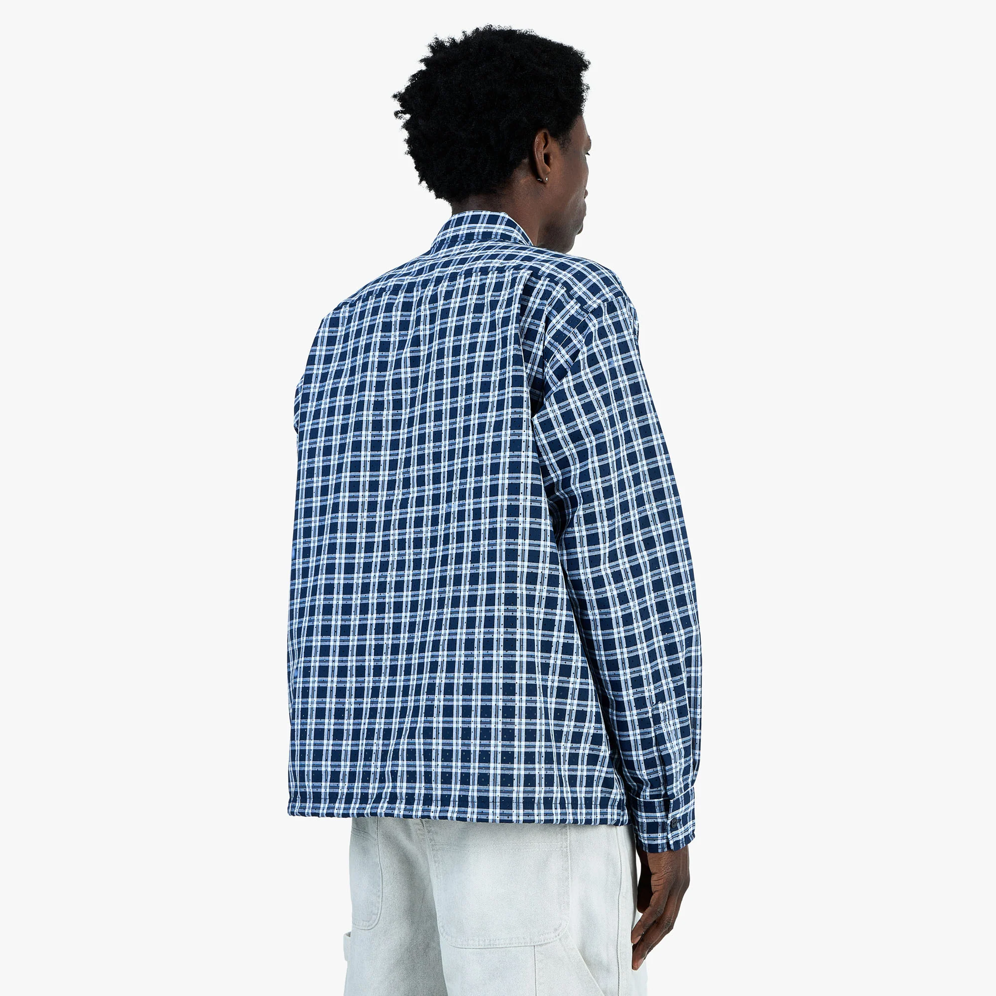 BEAMS Half Zip Pullover Shirt / Blue - Image 3