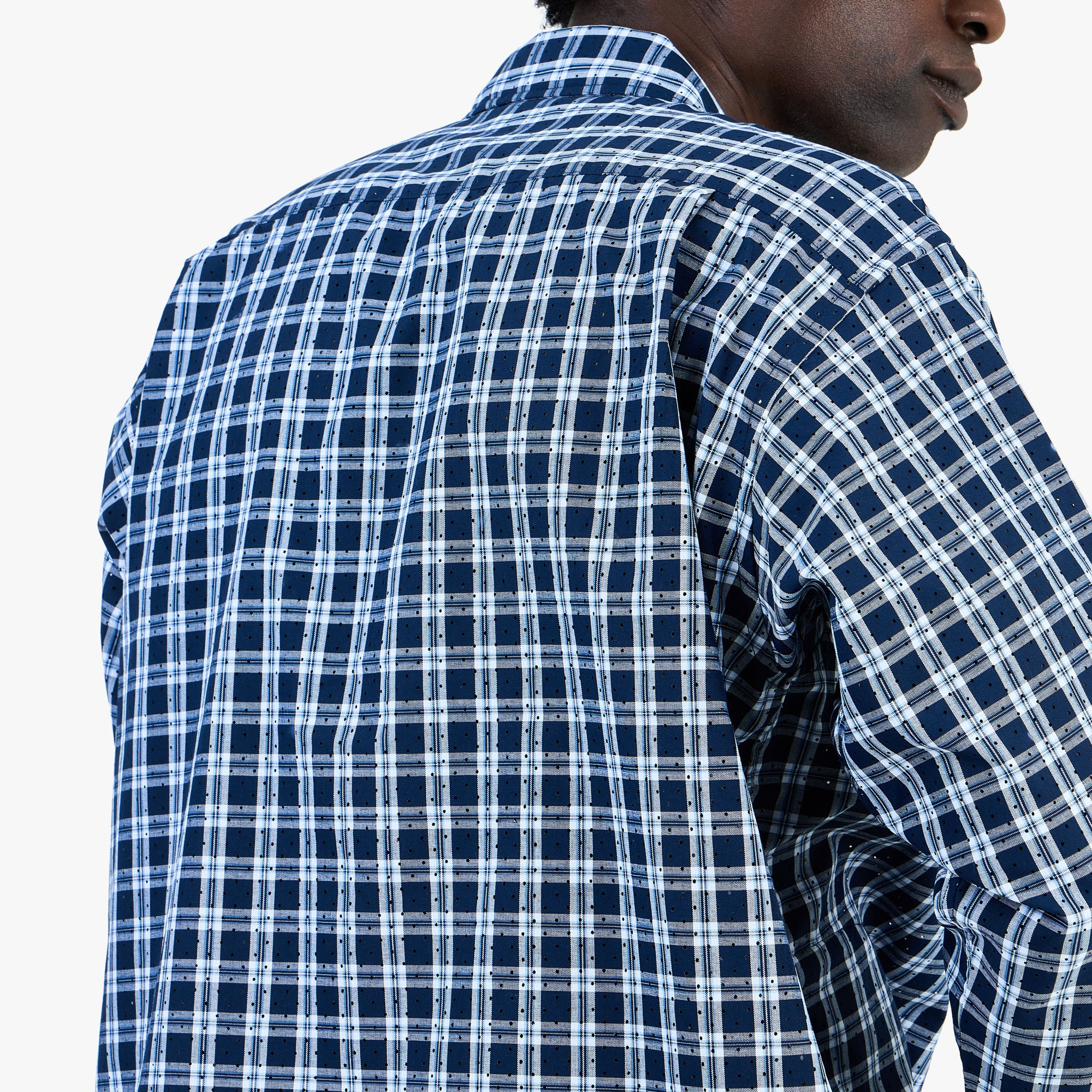 BEAMS Half Zip Pullover Shirt / Blue - Image 5