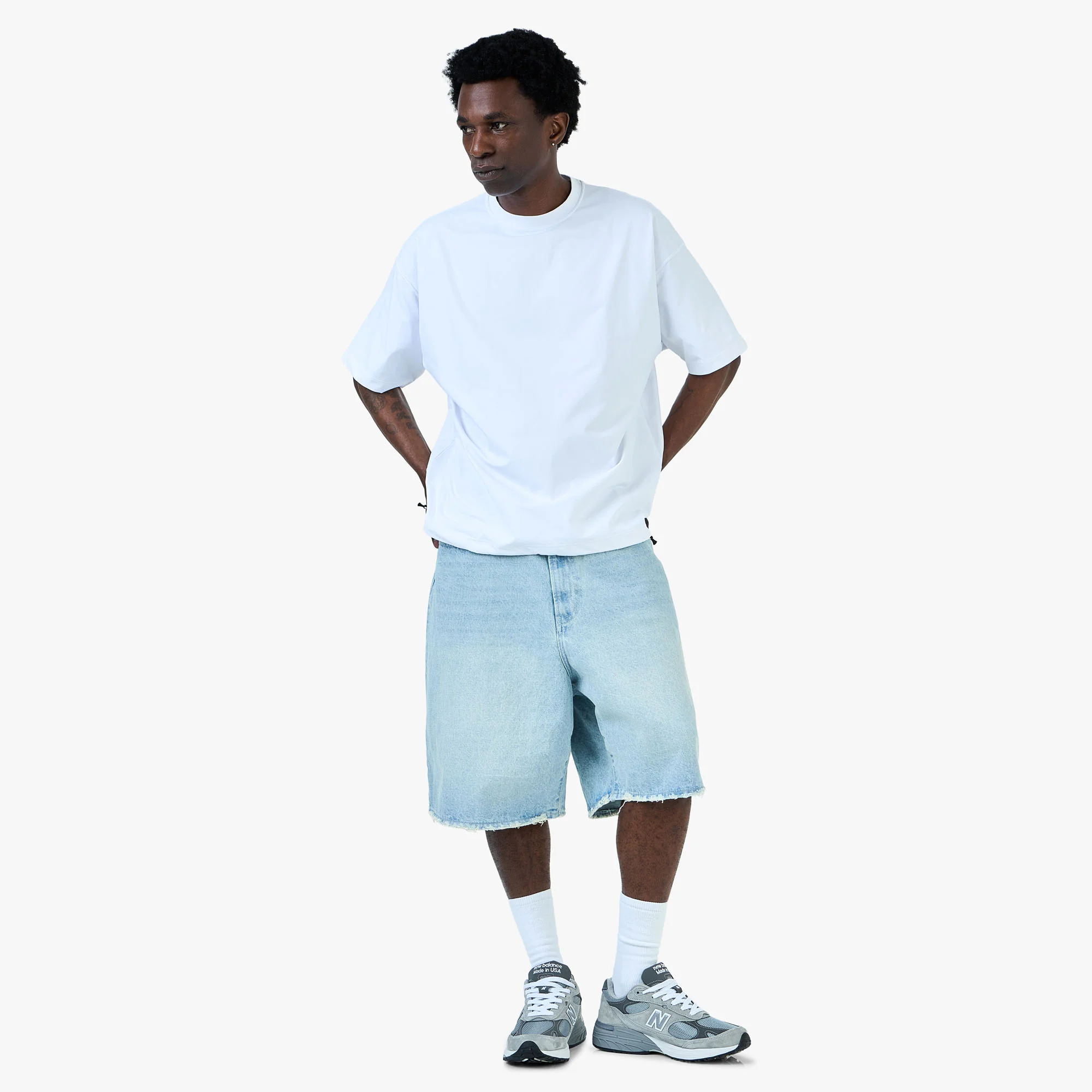 BEAMS Technical T-Shirt / White - Image 7