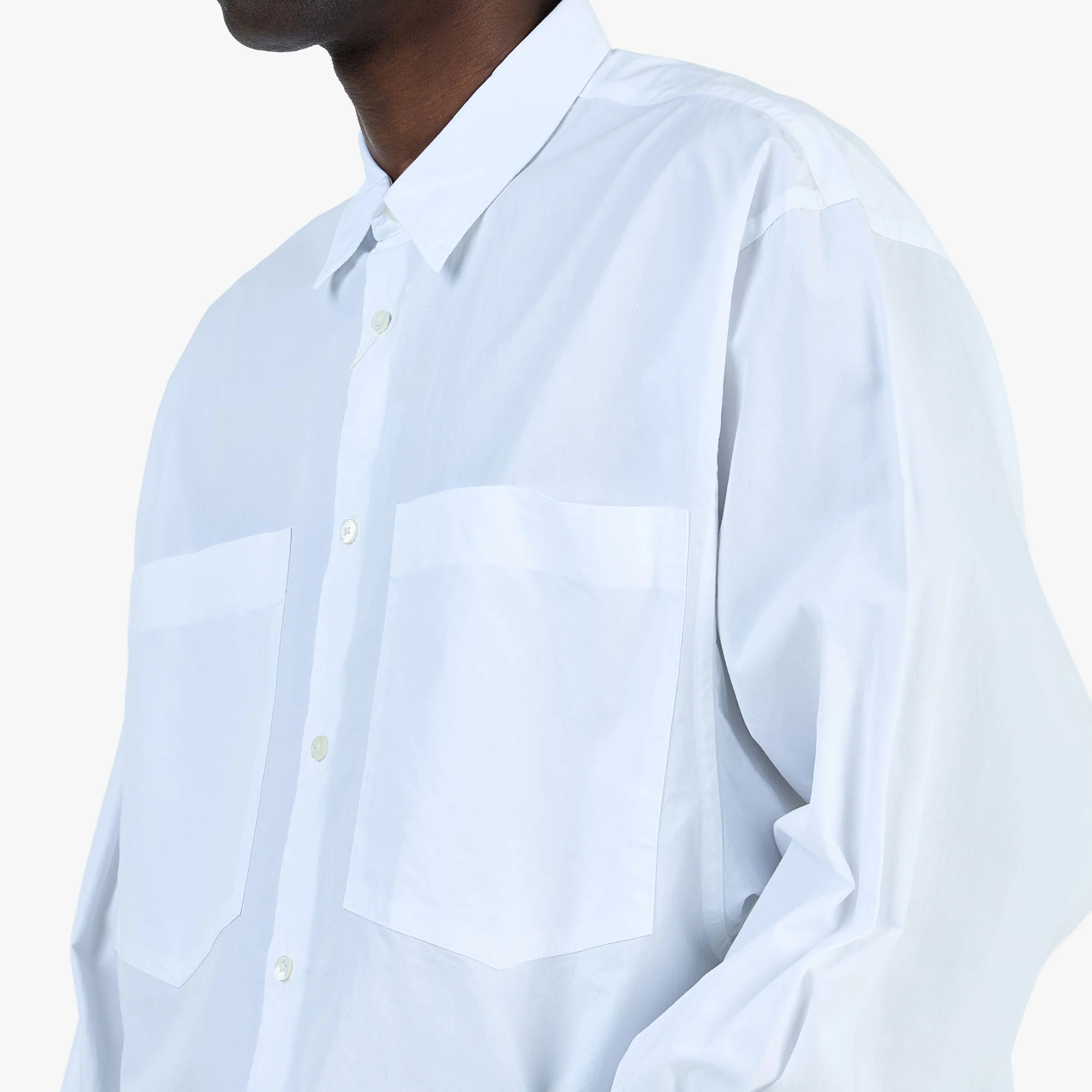 BEAMS Wide Arm Shirt / White - Image 4