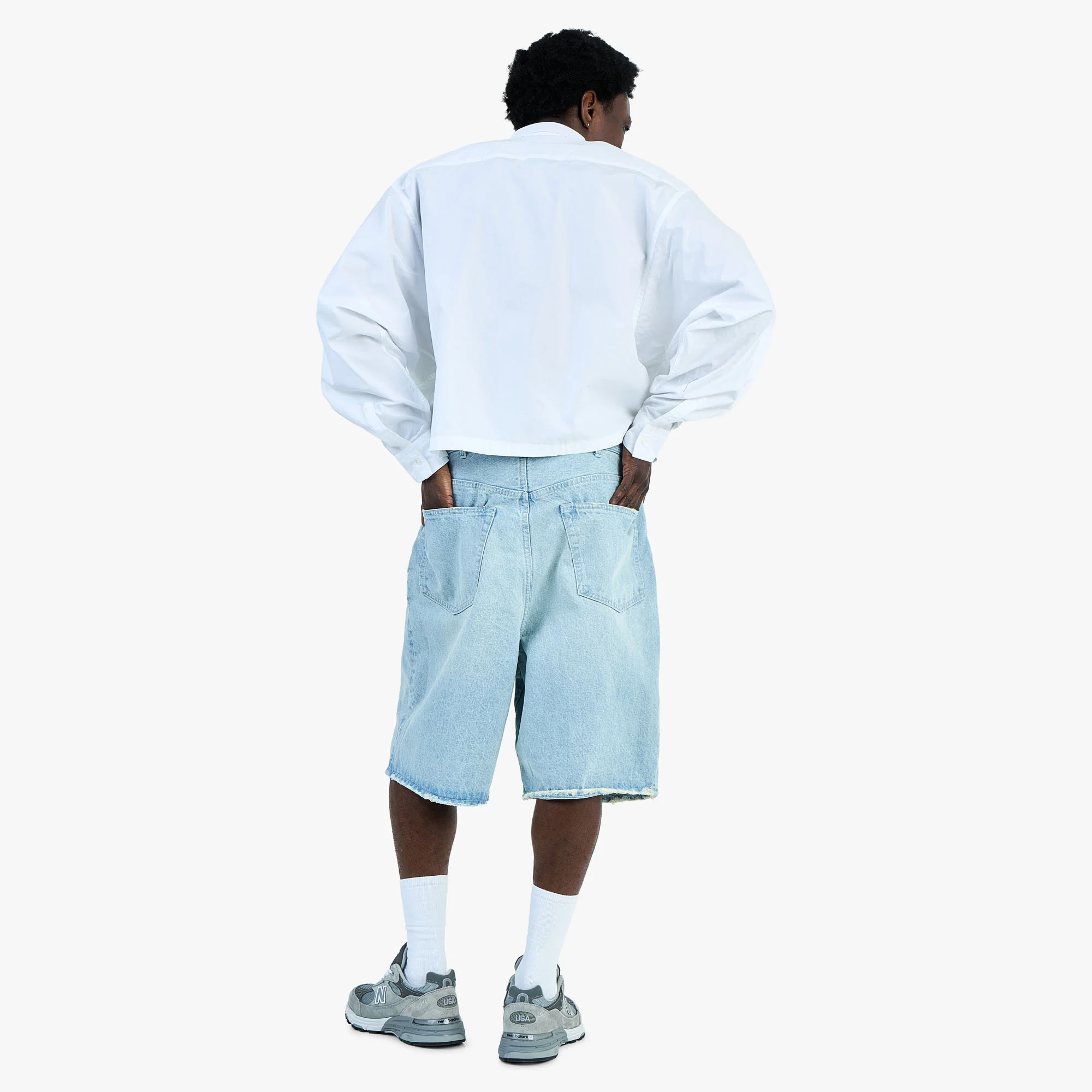 BEAMS Wide Arm Shirt / White - Image 7
