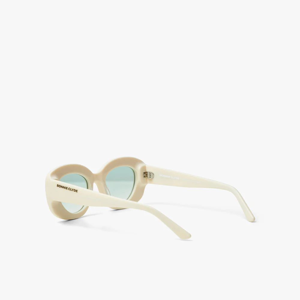 Bonnie Clyde Portal Sunglasses Off White / Green - Image 3