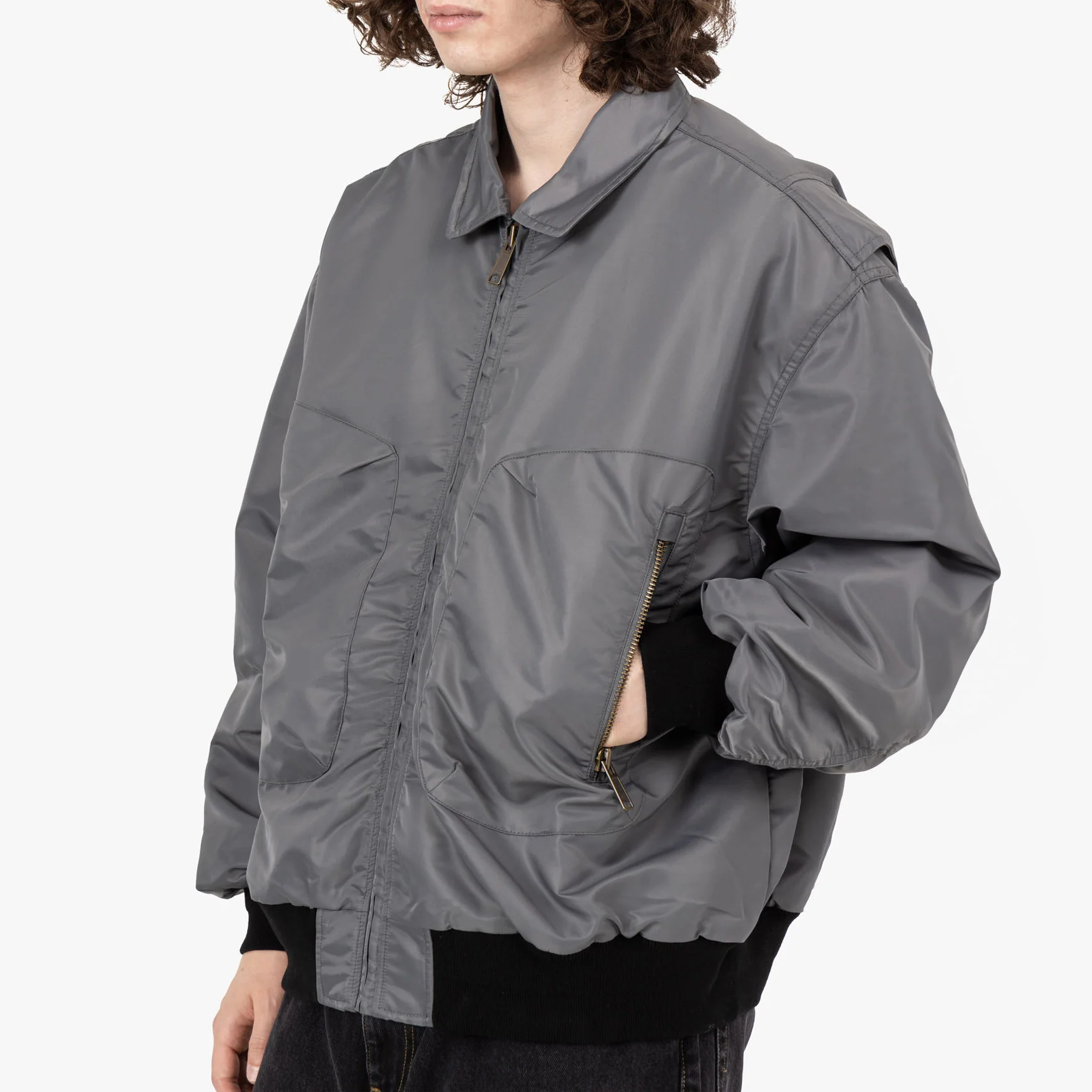 Brain Dead 3D Flight Jacket / Steel - Image 4