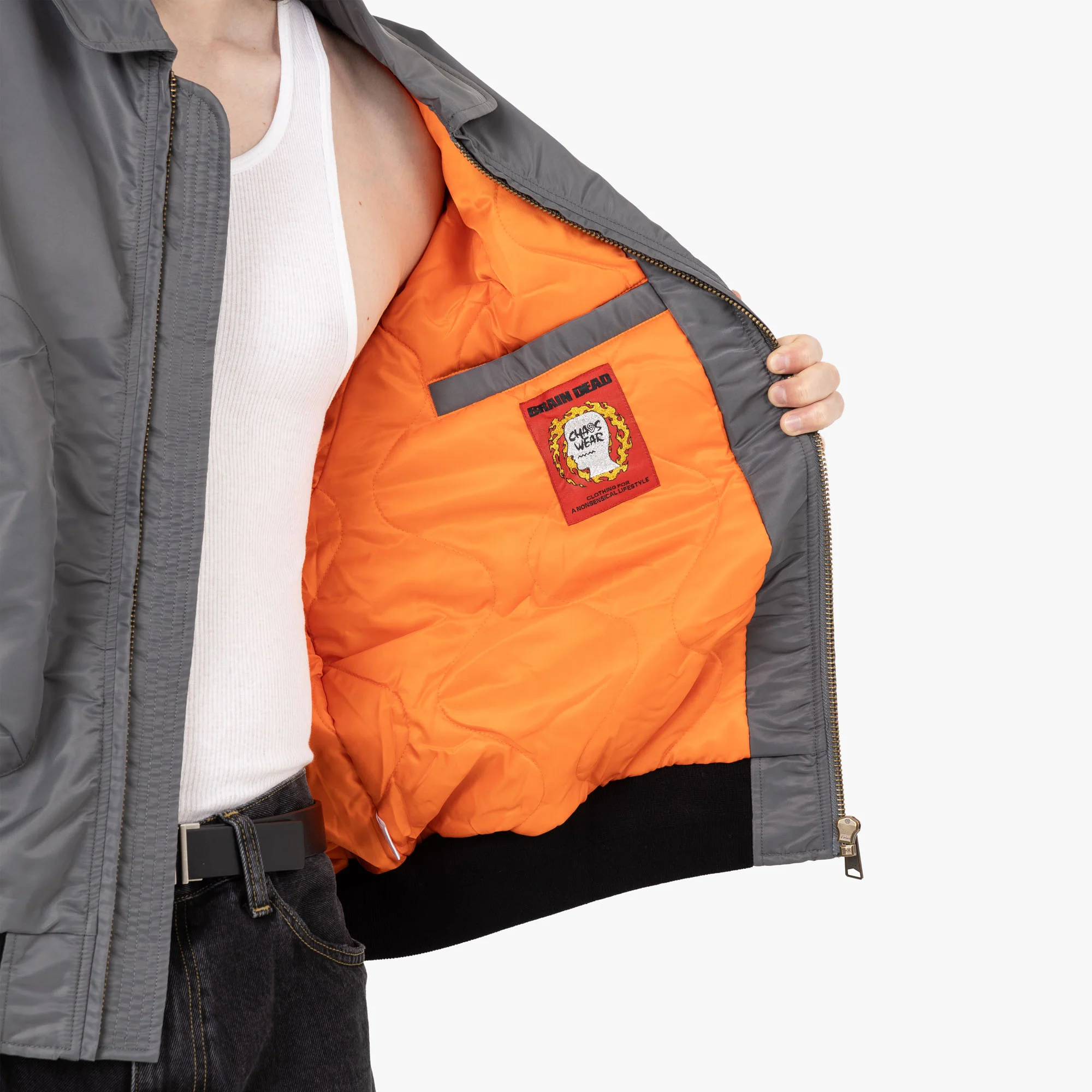 Brain Dead 3D Flight Jacket / Steel - Image 6