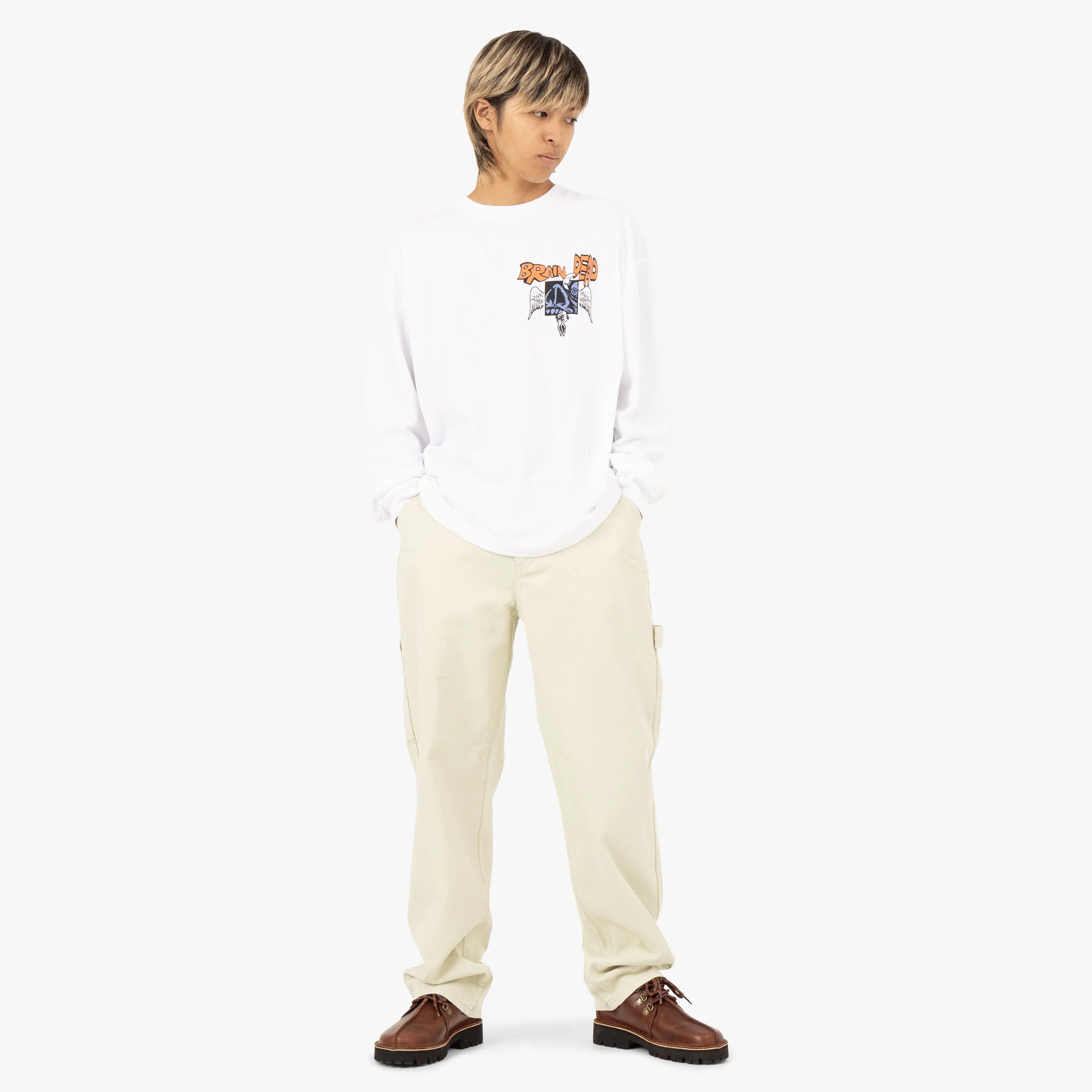 Brain Dead Cosmic Debris L/S Shirt / White - Image 6