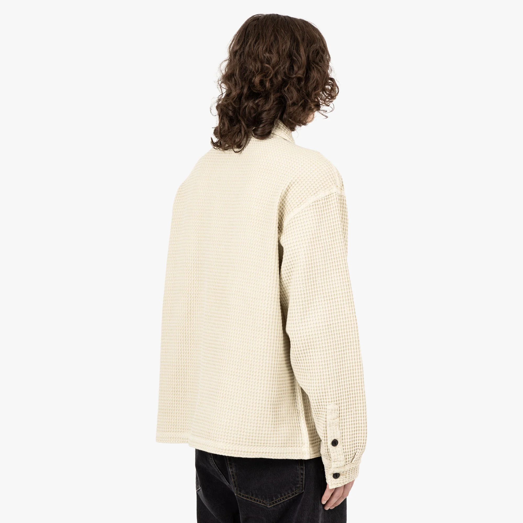 Brain Dead Waffle Button Front Shirt / Tan - Image 3