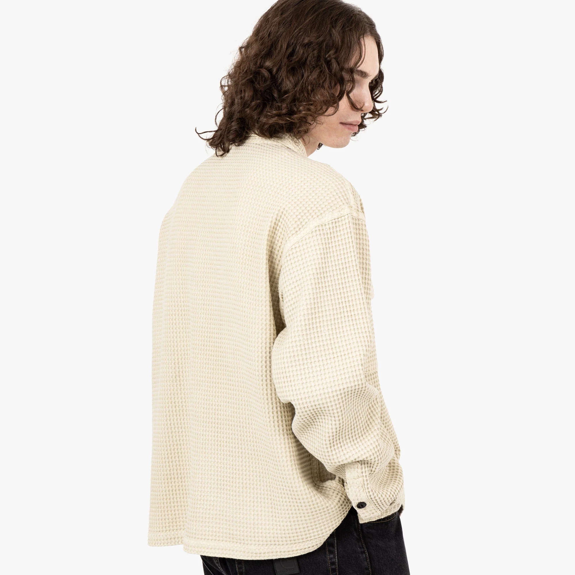 Brain Dead Waffle Button Front Shirt / Tan - Image 5