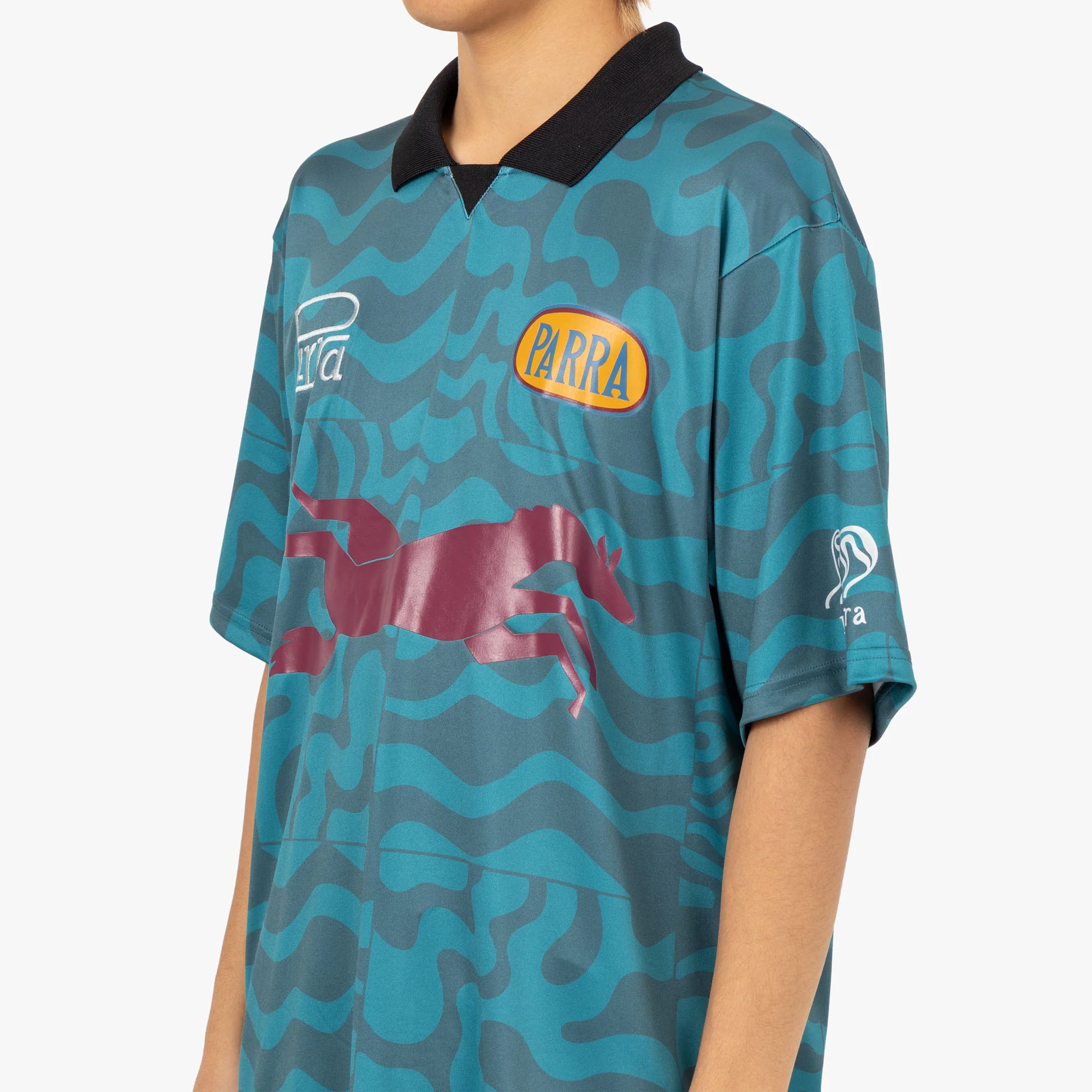 by Parra Flage Polo Shirt / Deep Sea Green - Image 4