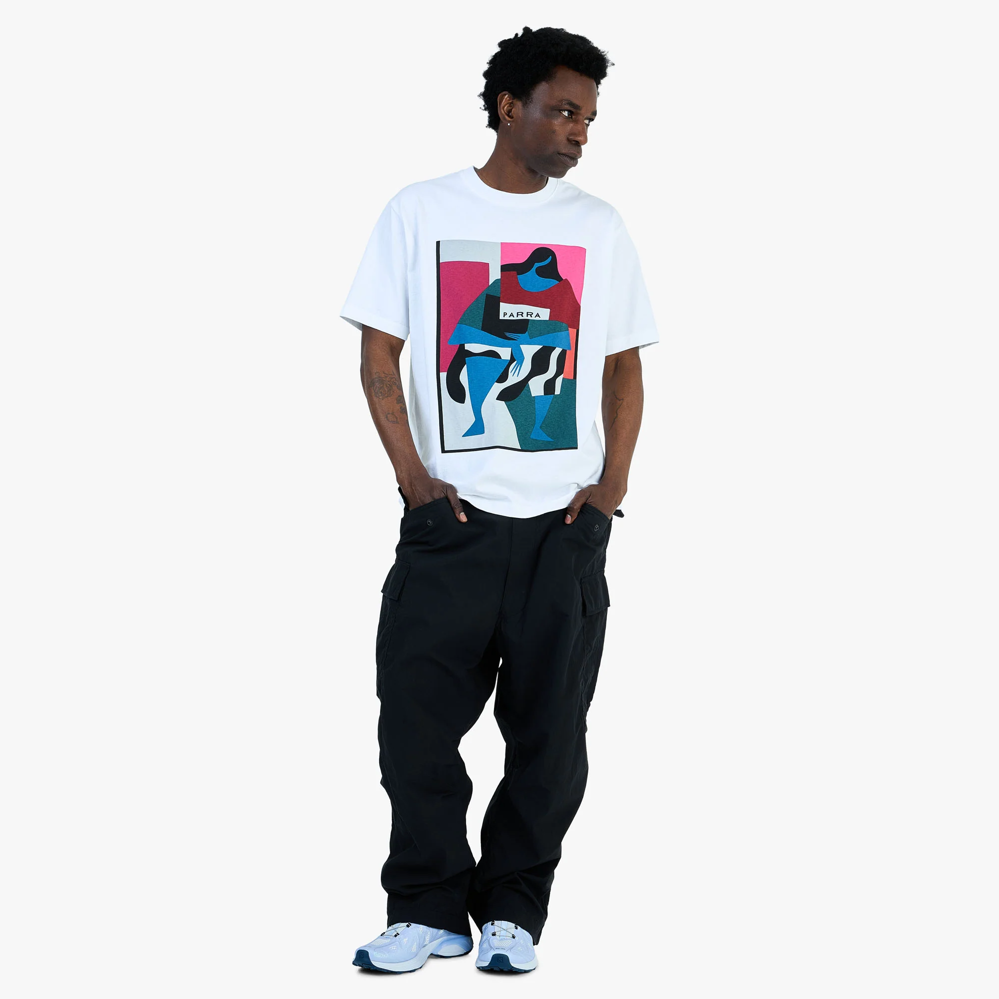 by Parra Reading The Square T-Shirt / White - Image 6