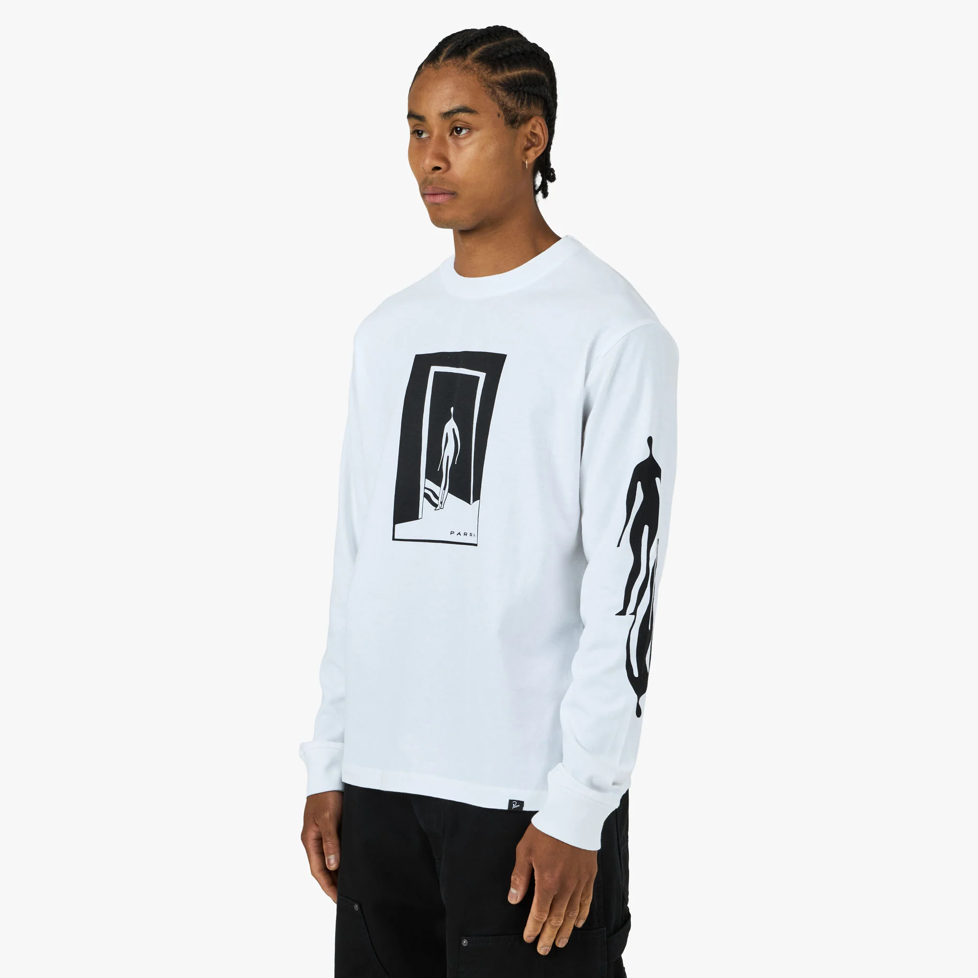 by Parra The Hotel Longsleeve T-Shirt White - Image 2