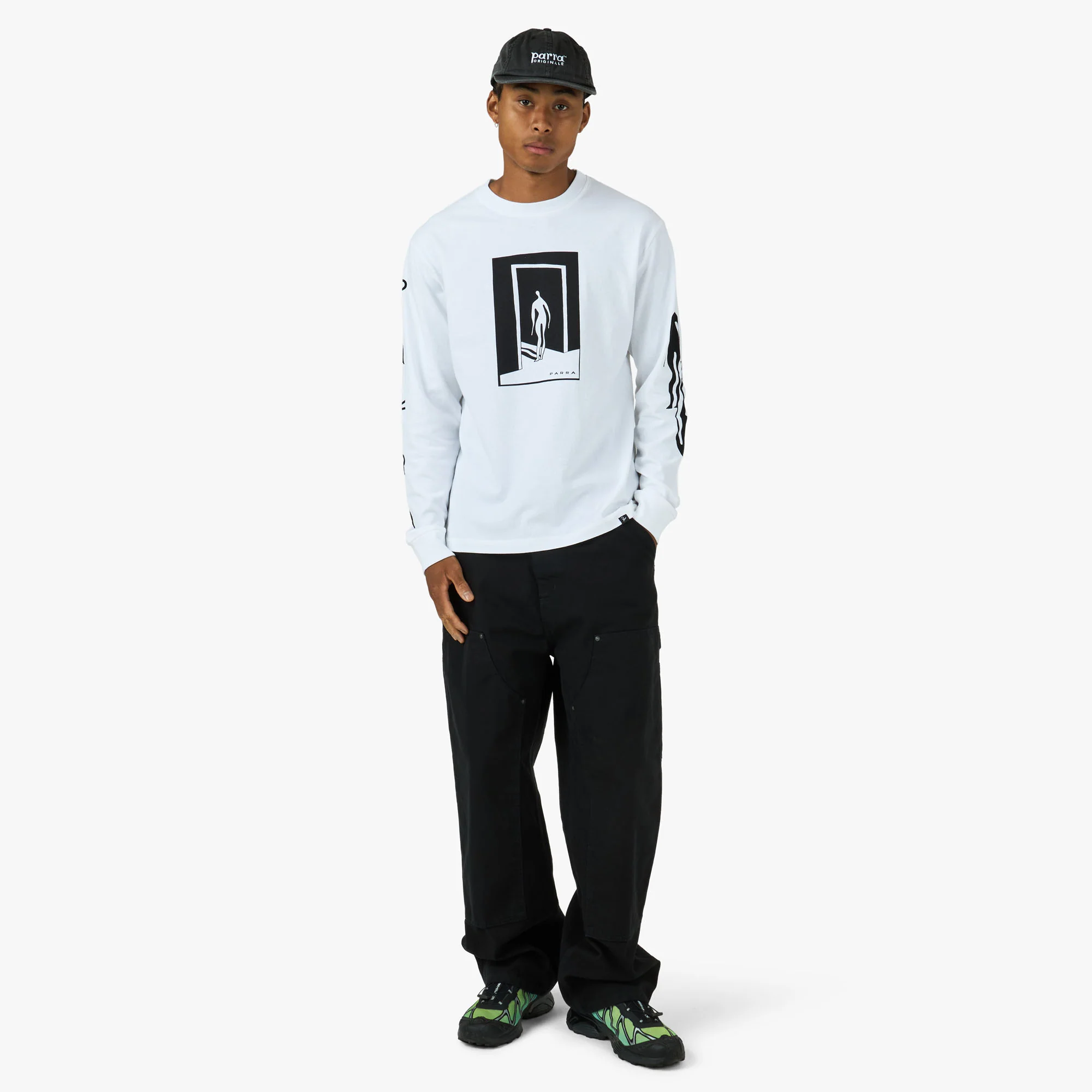 by Parra The Hotel Longsleeve T-Shirt White - Image 6