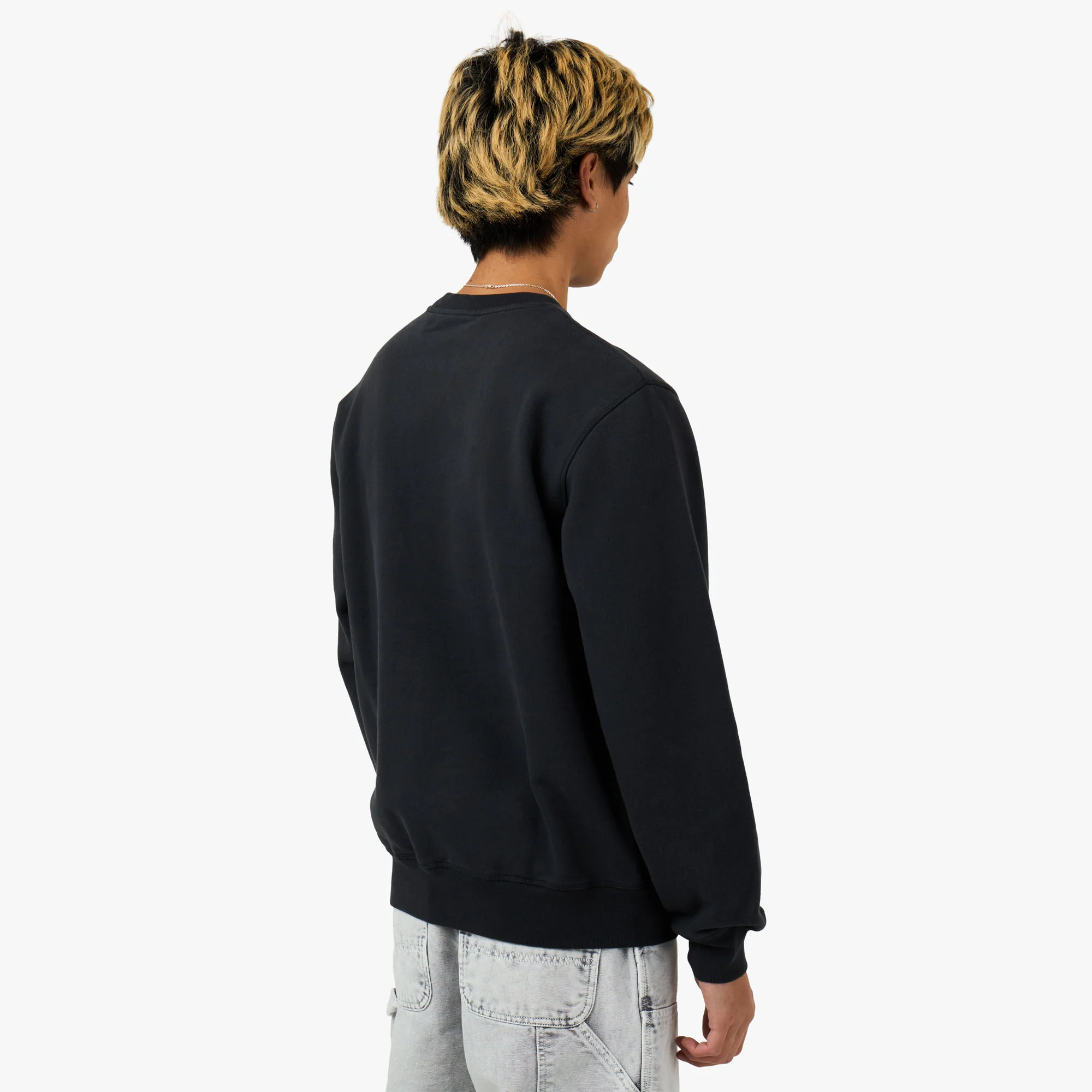 by Parra Weird Trad Logo Crewneck Sweatshirt Dark Navy - Image 3