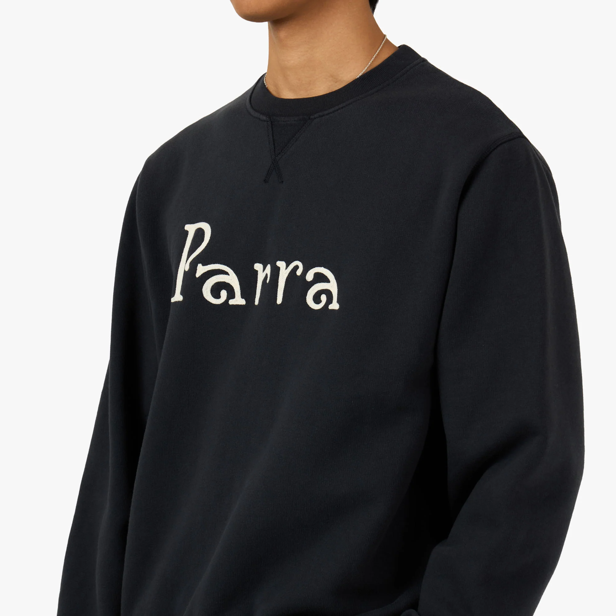 by Parra Weird Trad Logo Crewneck Sweatshirt Dark Navy - Image 4