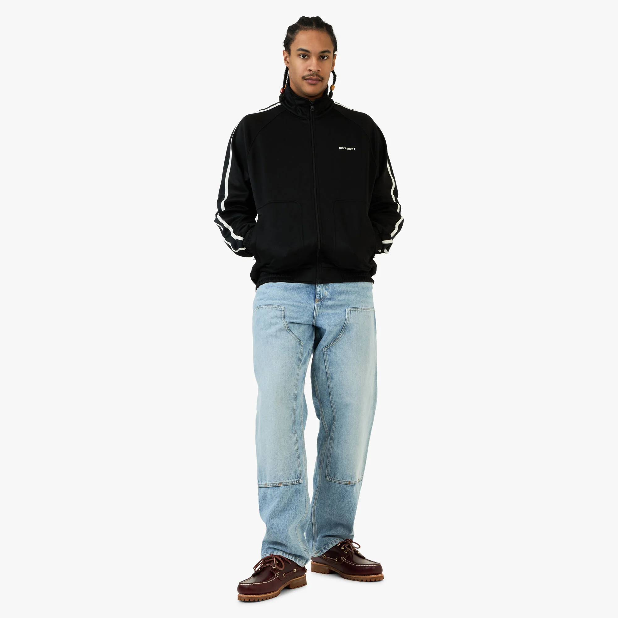 Carhartt WIP Bolar Sweat Jacket Black / Wax - Image 6