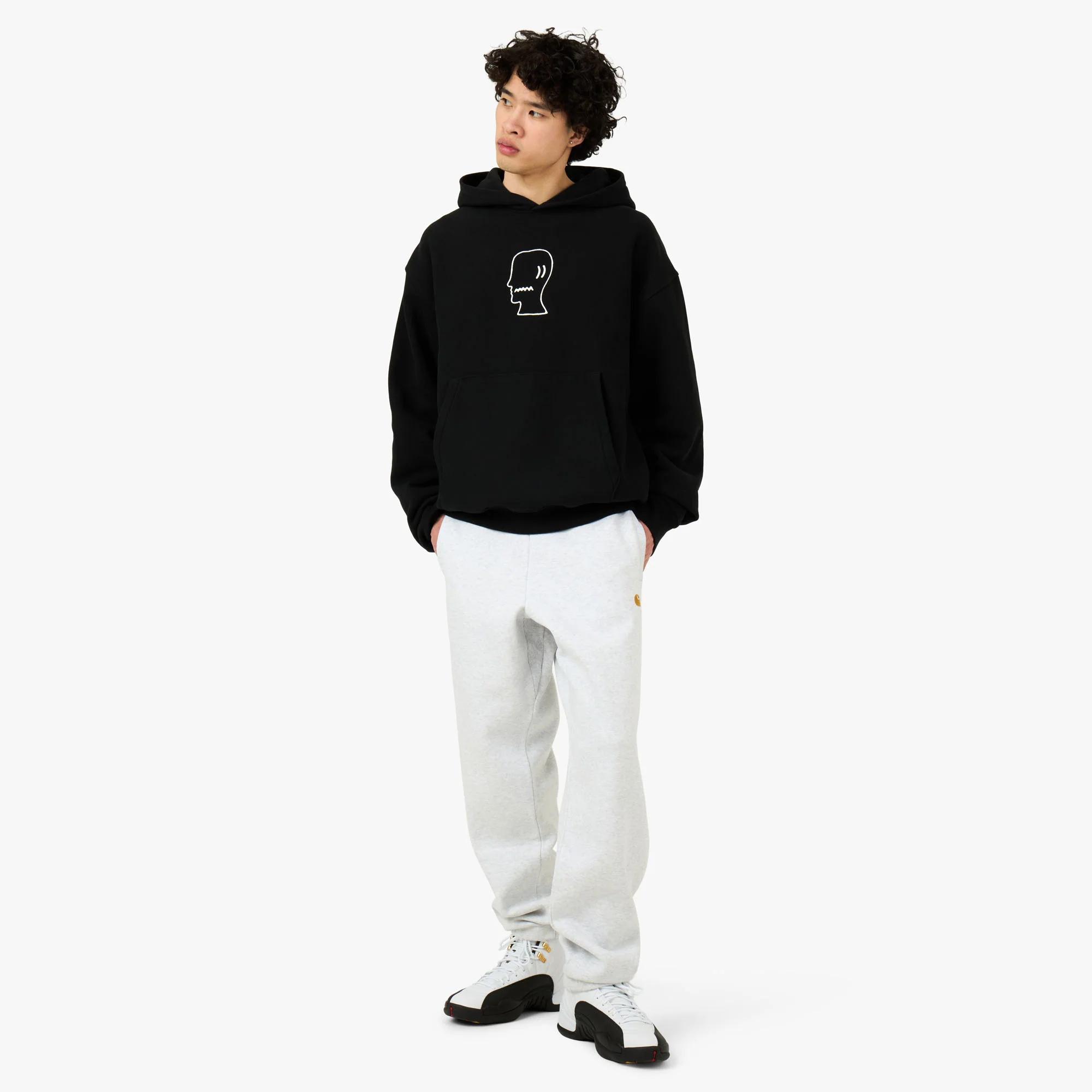 Carhartt WIP Chase Sweat Pant Ash Heather - Image 6